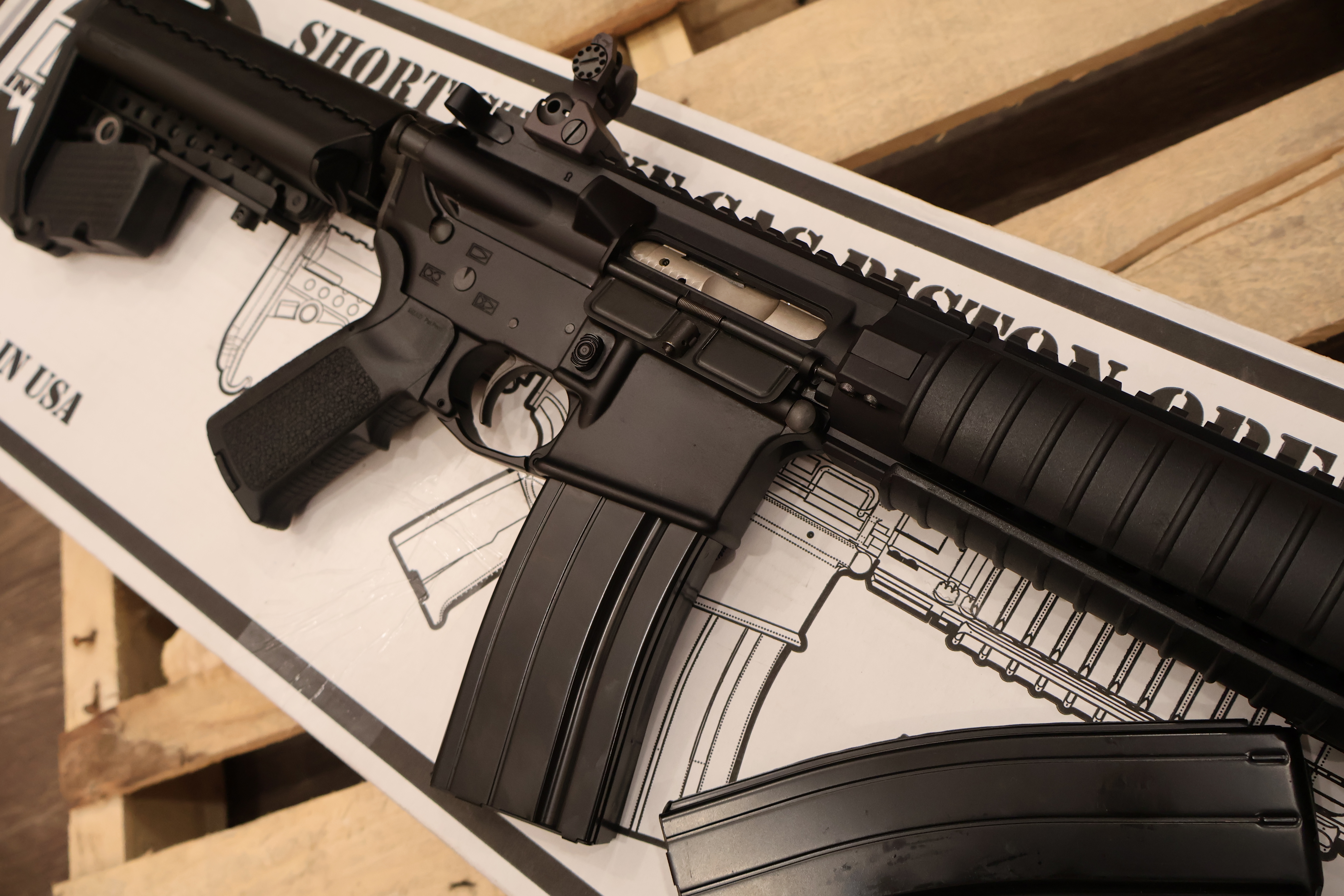 LWRC M6A2 AR-15 PISTON DRIVEN BLACK FINISH QUAD RAIL SKIRMISH 16
