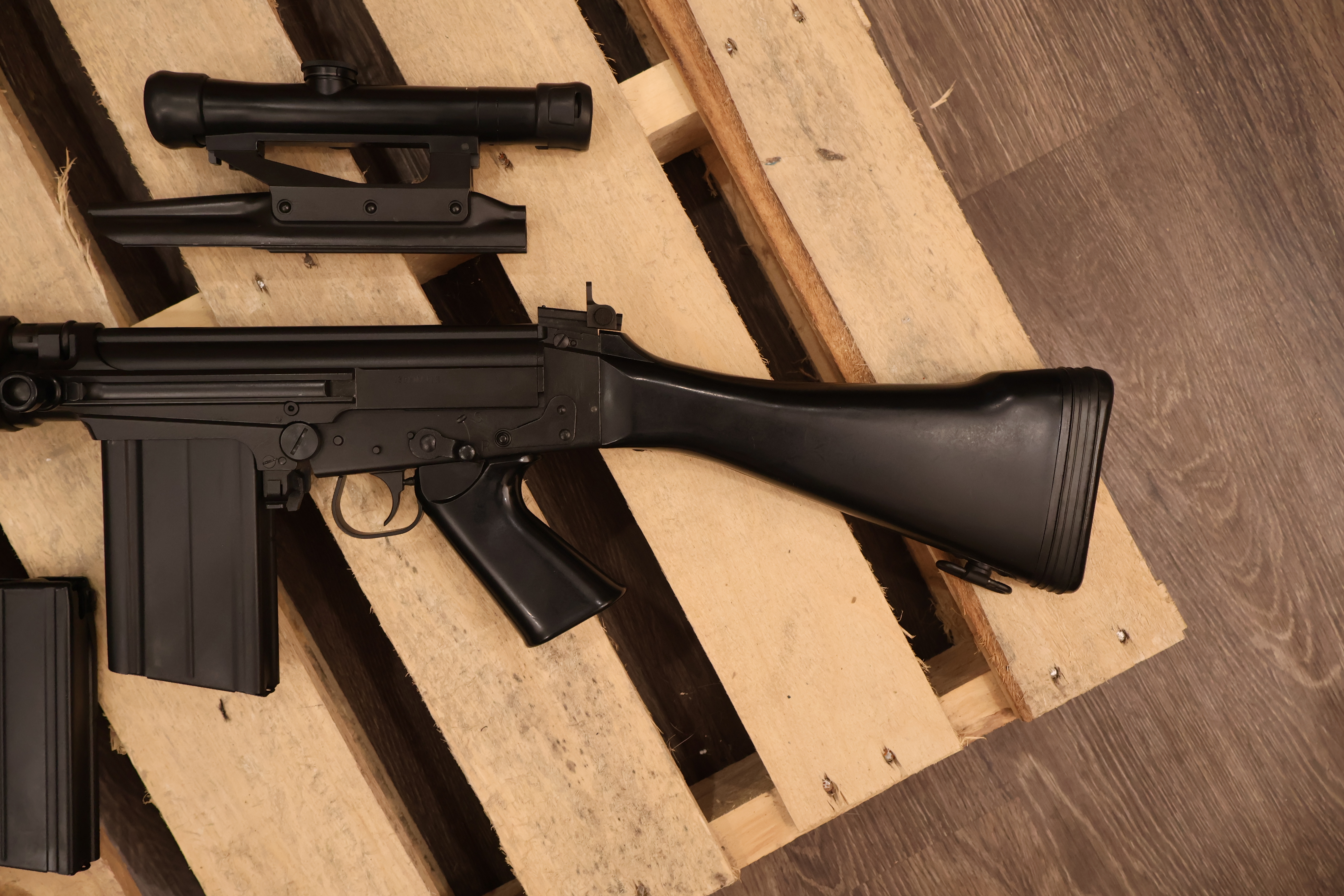 FABRIQUE NATIONALE HERSTAL FAL MATCH RIFLE BLACK BI-POD BAYONET 22 ...