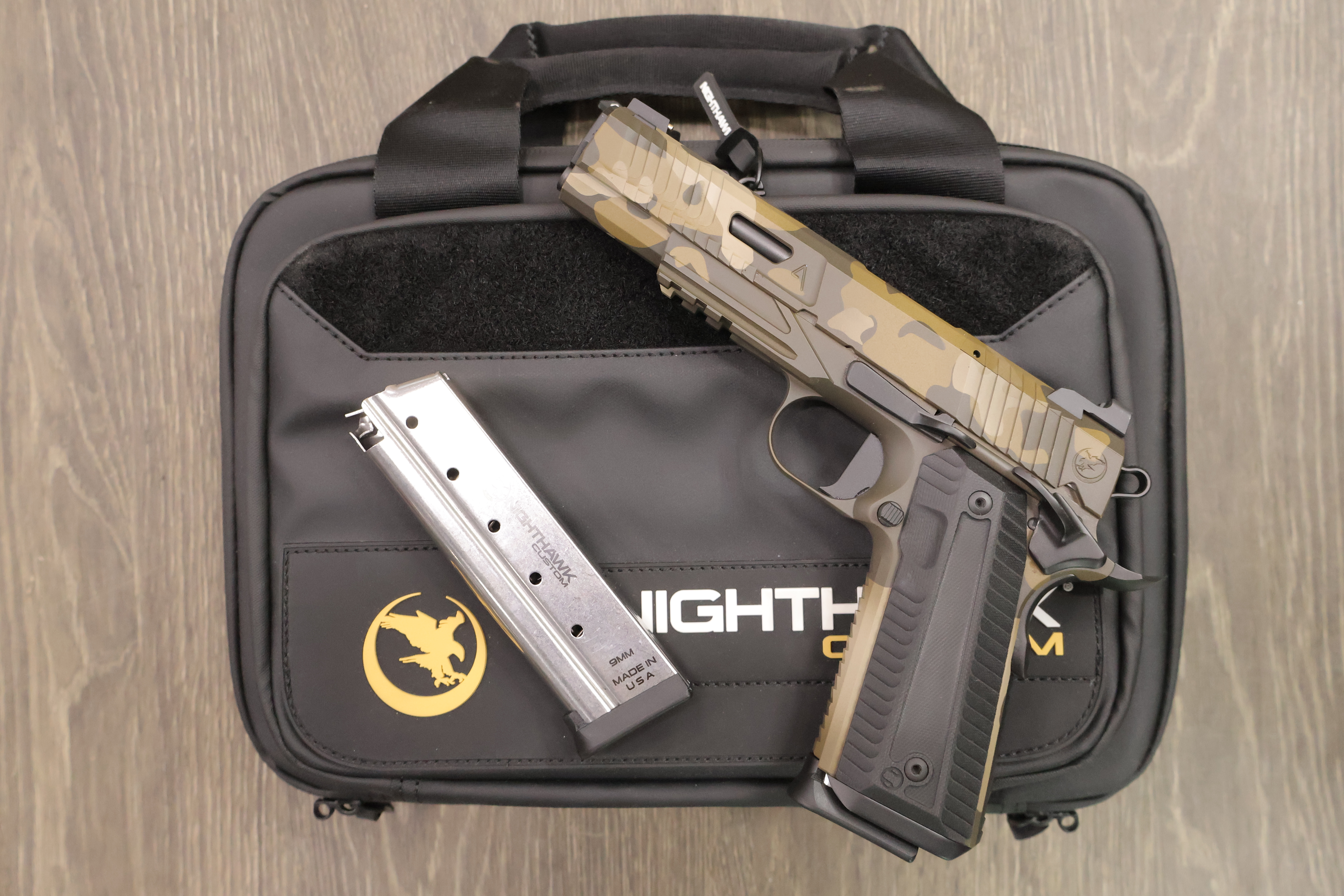 NIGHTHAWK 1911 AGENT2 IOS GOVT SCAR CAMO CERAKOTE AMBI-SAFETY 5" BBL 9MM-img-2