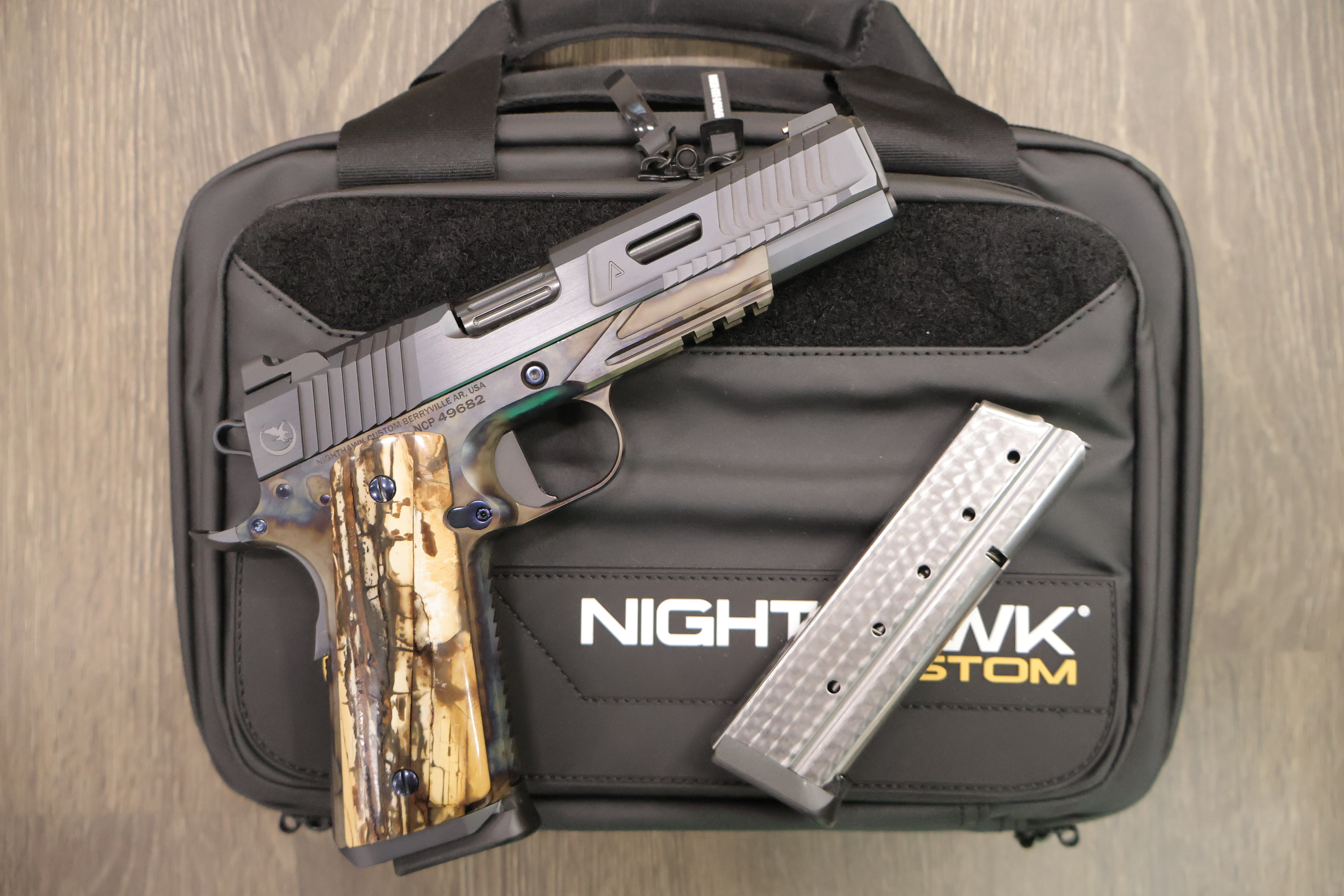 NIGHTHAWK 1911 VIP AGENT2 GOVERNMENT TURNBULL CASE COLOR FRAME 5" BBL 9MM-img-0