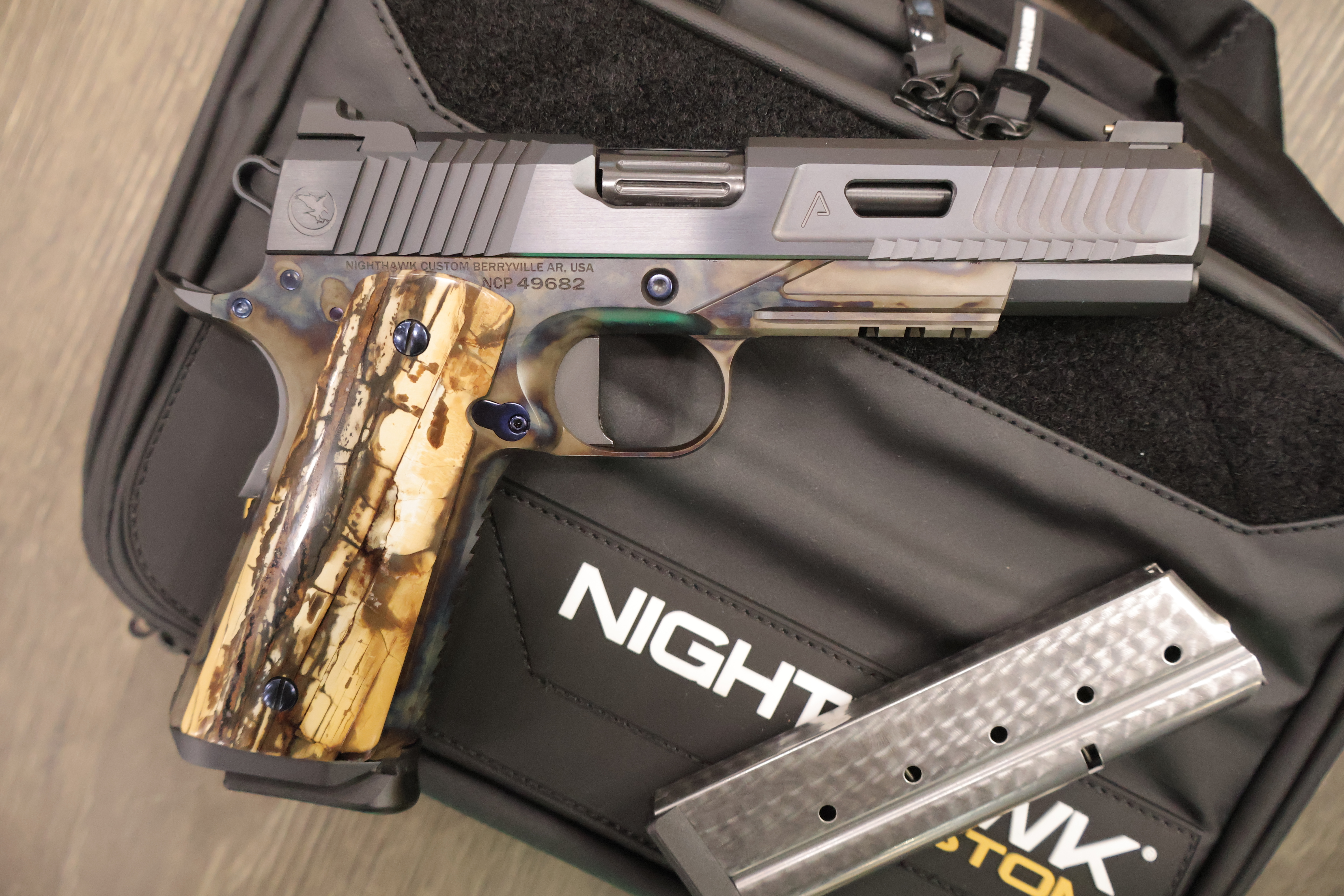 NIGHTHAWK 1911 VIP AGENT2 GOVERNMENT TURNBULL CASE COLOR FRAME 5" BBL 9MM-img-1