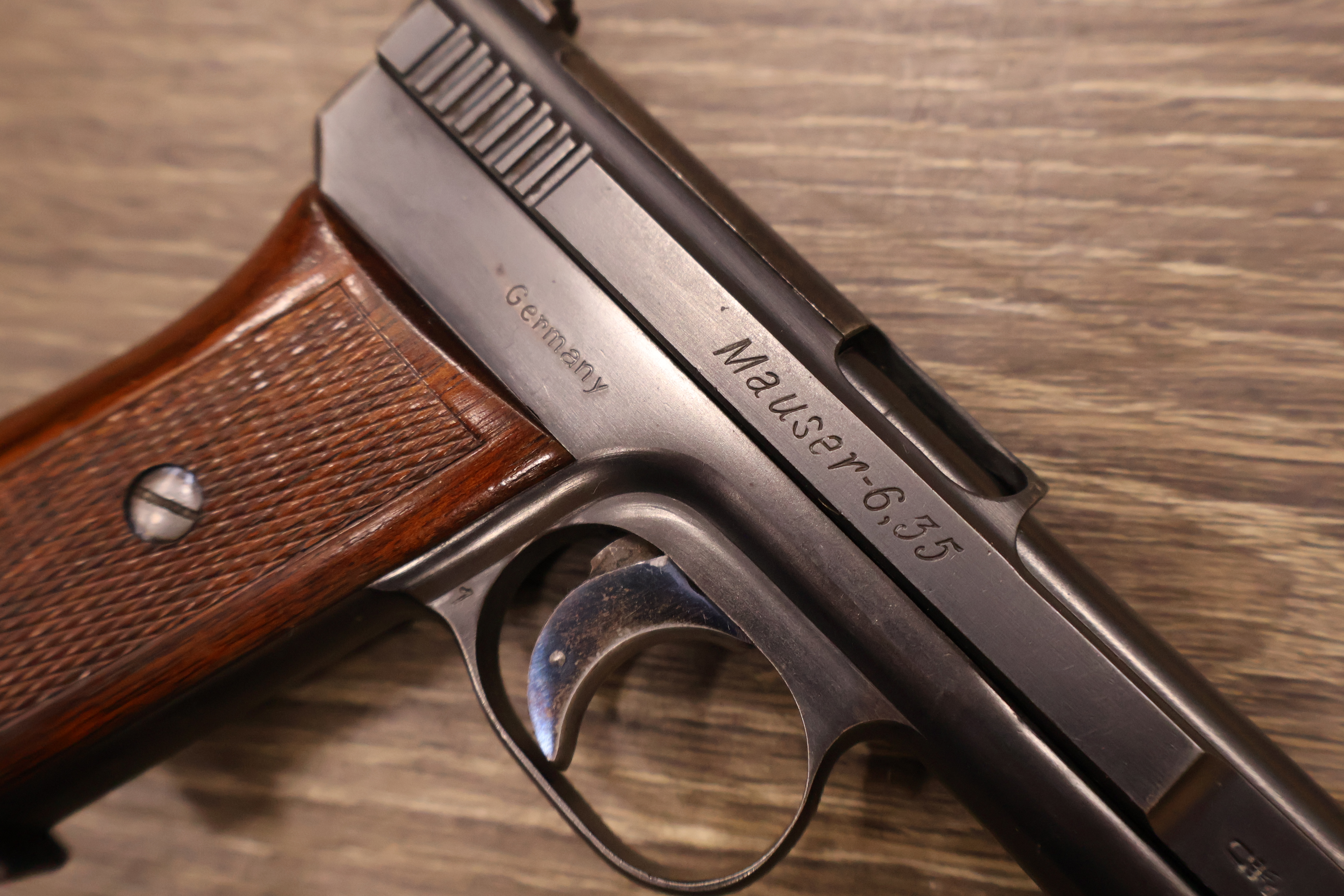 MAUSER WERKE 1910 POCKET PISTOL BLUED FINISH WOOD GRIPS 3.15" BBL .25 ACP-img-7