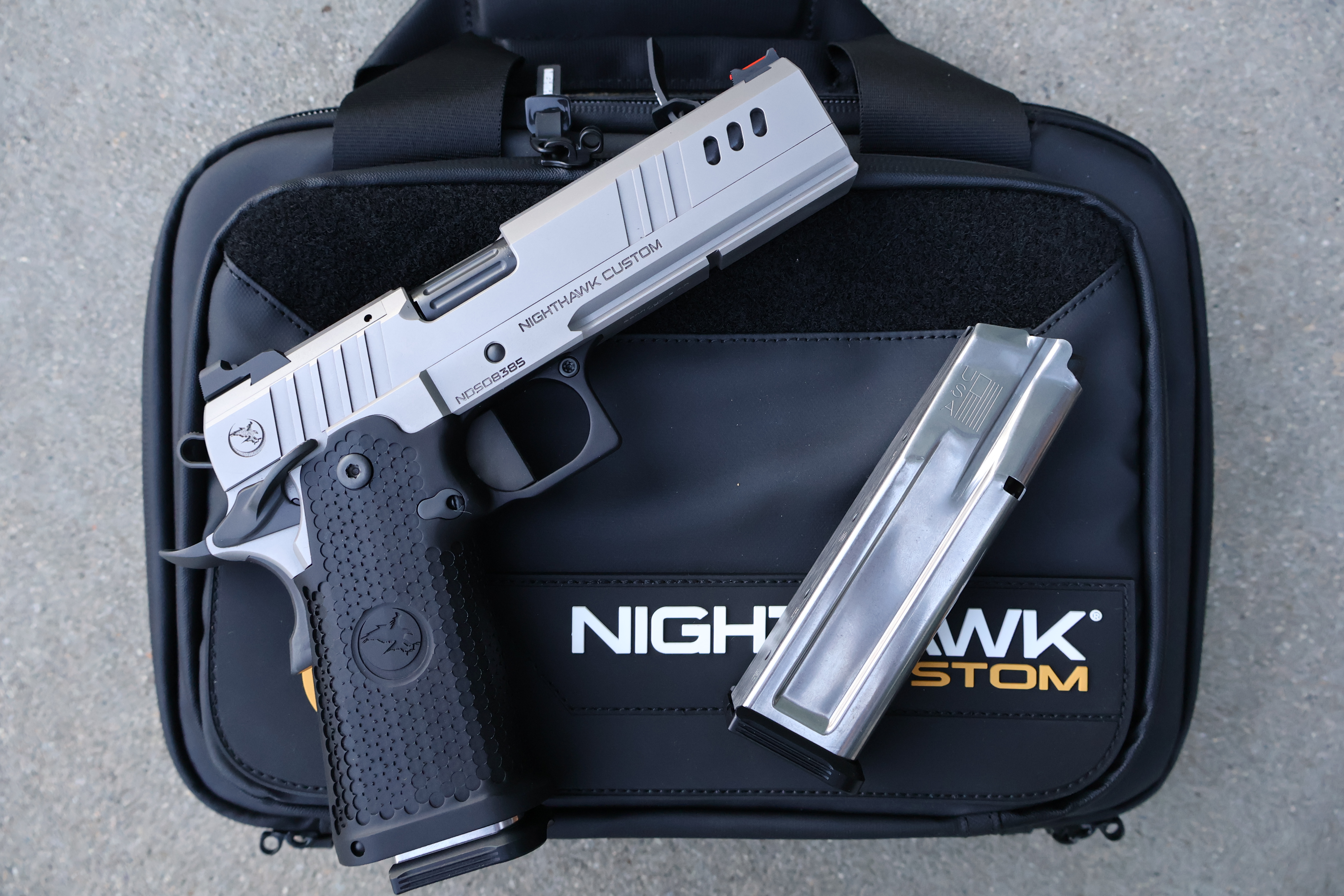 NIGHTHAWK 1911 BDS9 IOS AGGRESSIVE TEXTURE AMBI-SAFETY FLUTED 5" BBL 9MM-img-0