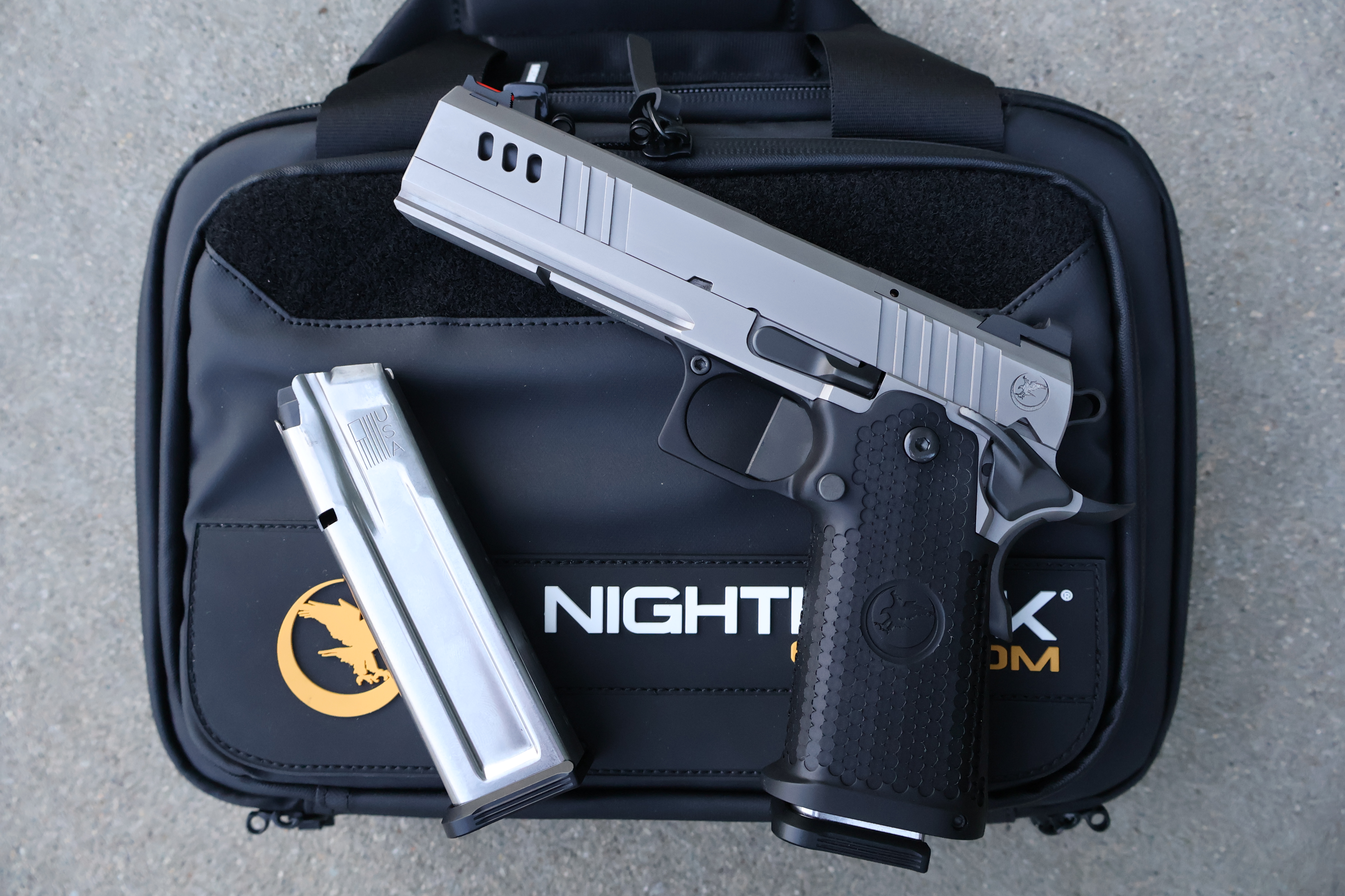 NIGHTHAWK 1911 BDS9 IOS AGGRESSIVE TEXTURE AMBI-SAFETY FLUTED 5" BBL 9MM-img-2