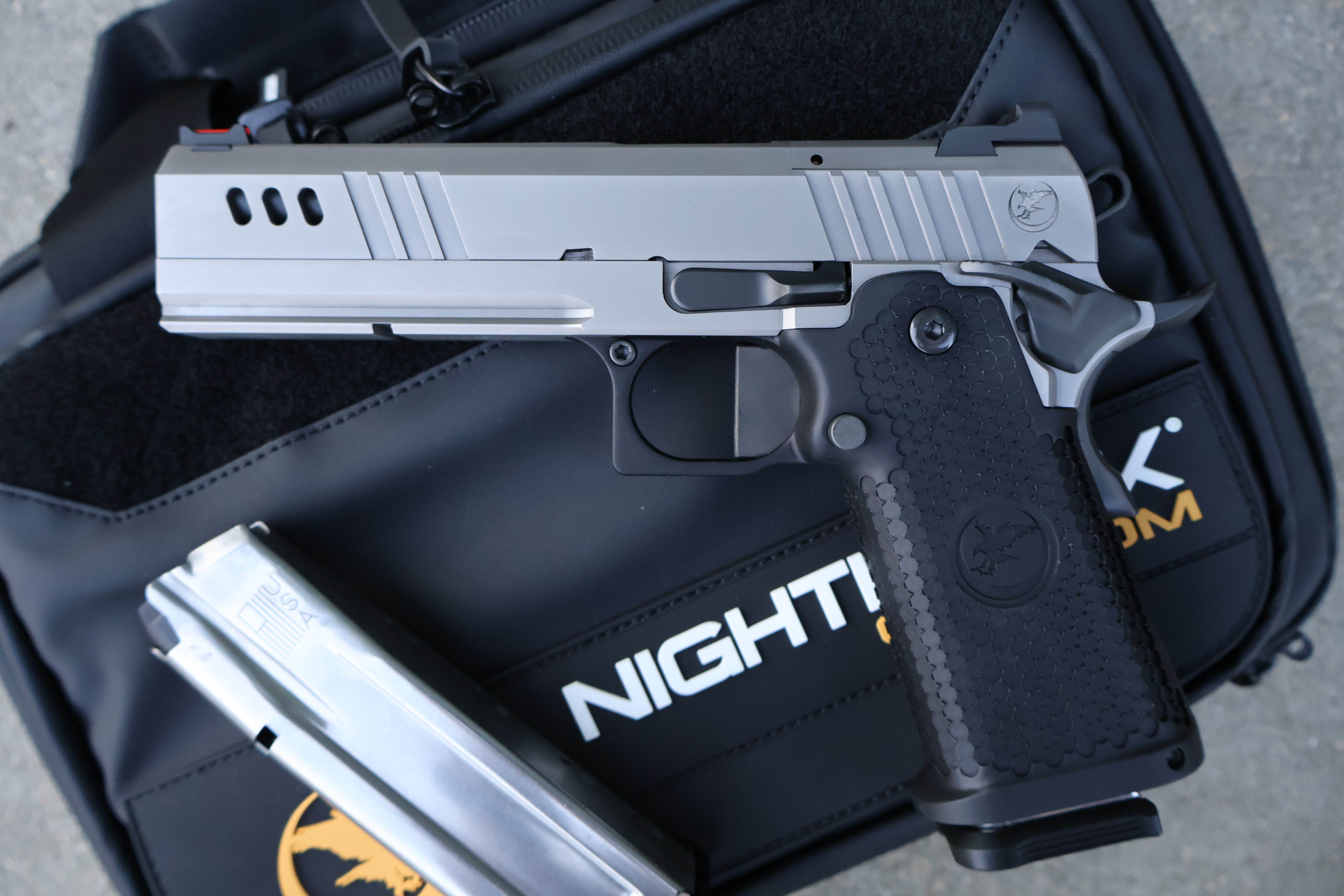 NIGHTHAWK 1911 BDS9 IOS AGGRESSIVE TEXTURE AMBI-SAFETY FLUTED 5" BBL 9MM-img-3