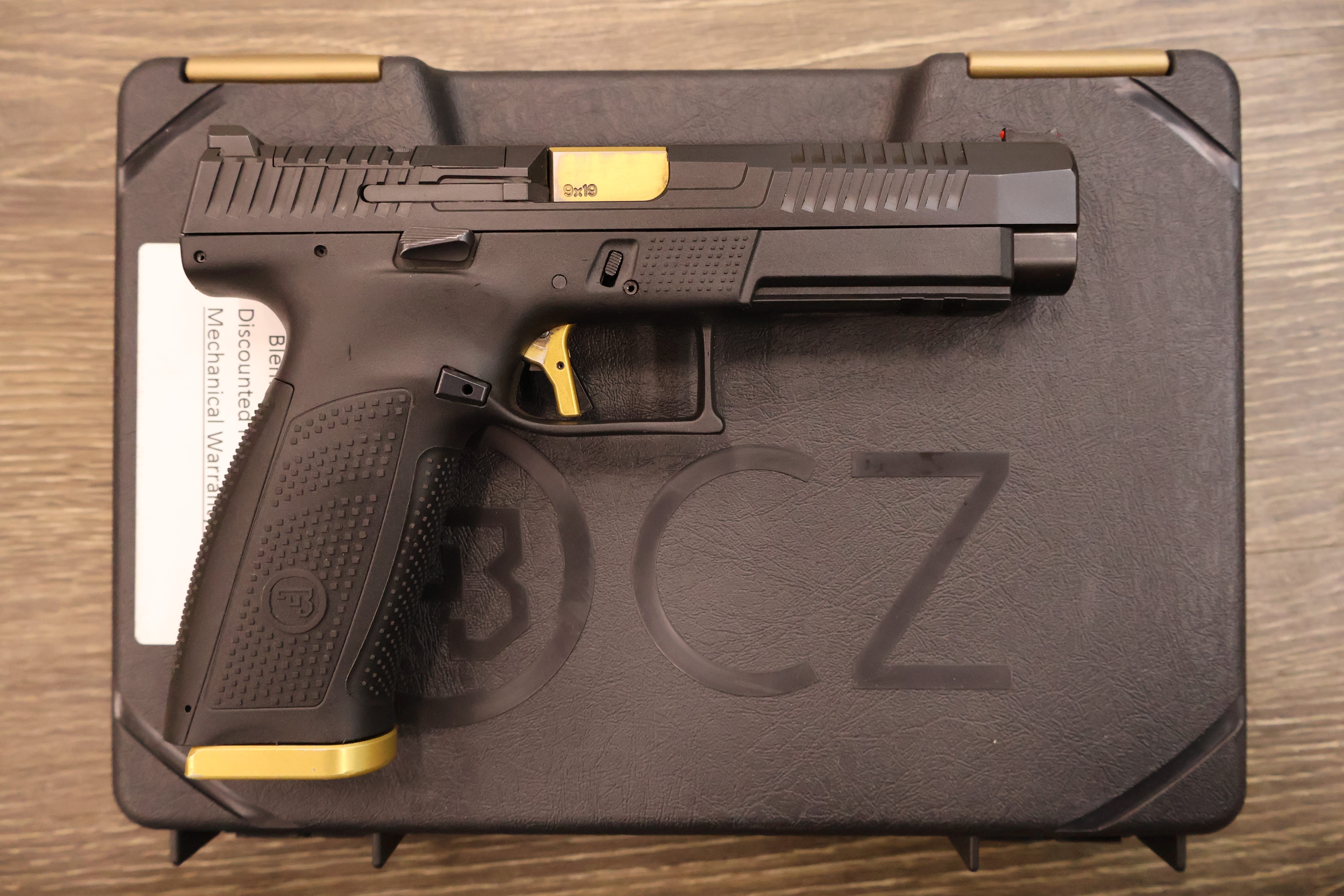 CZUSA P-10 F COMPETITION OPTICS READY GOLD TITANIUM NITRIDE 5" BBL 9MM-img-2
