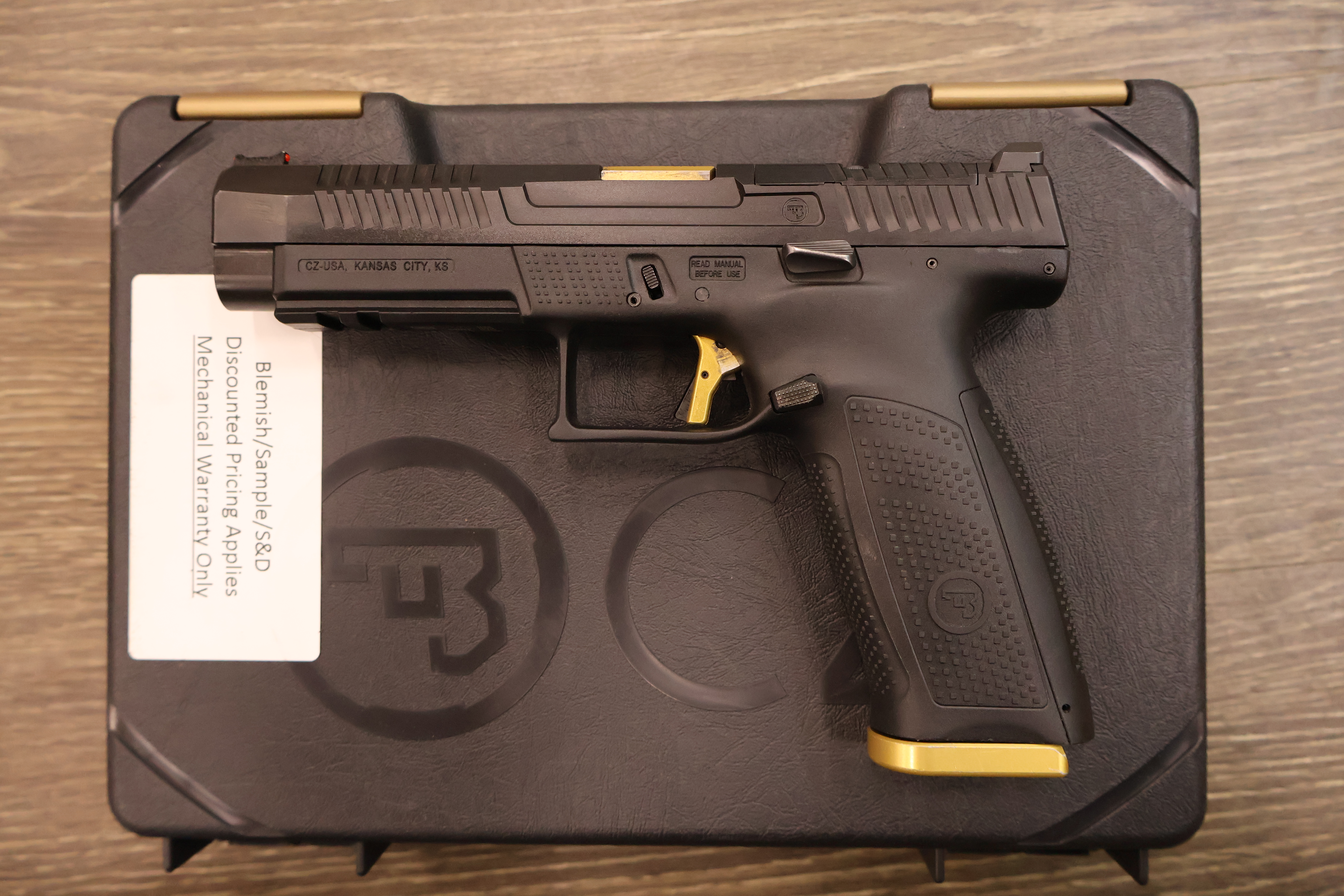 CZUSA P-10 F COMPETITION OPTICS READY GOLD TITANIUM NITRIDE 5" BBL 9MM-img-0