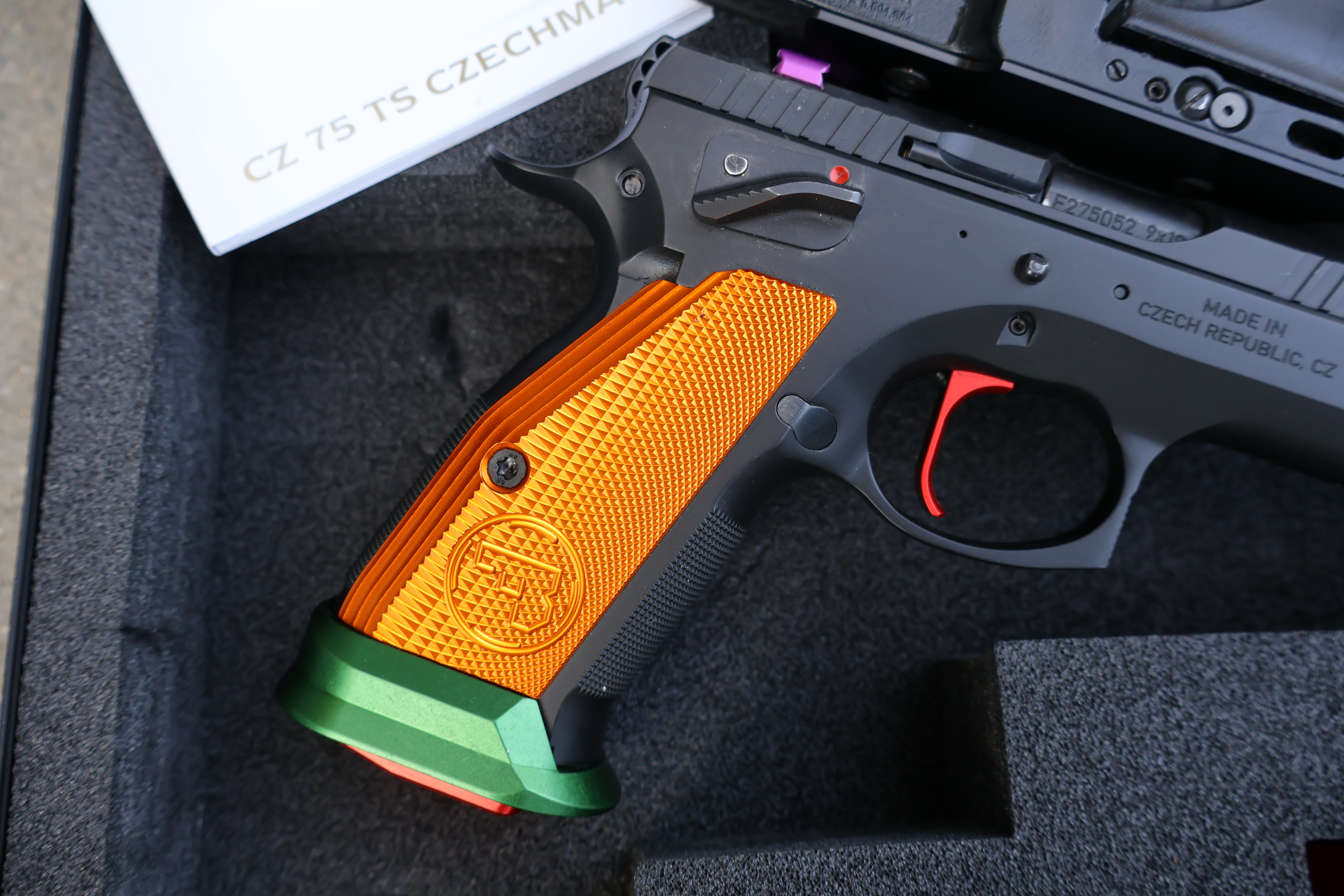CZ USA 75 TS TACTICAL SPORT CZECHMATE PARROT ANODIZED COMPENSATOR 5.23" 9MM-img-5