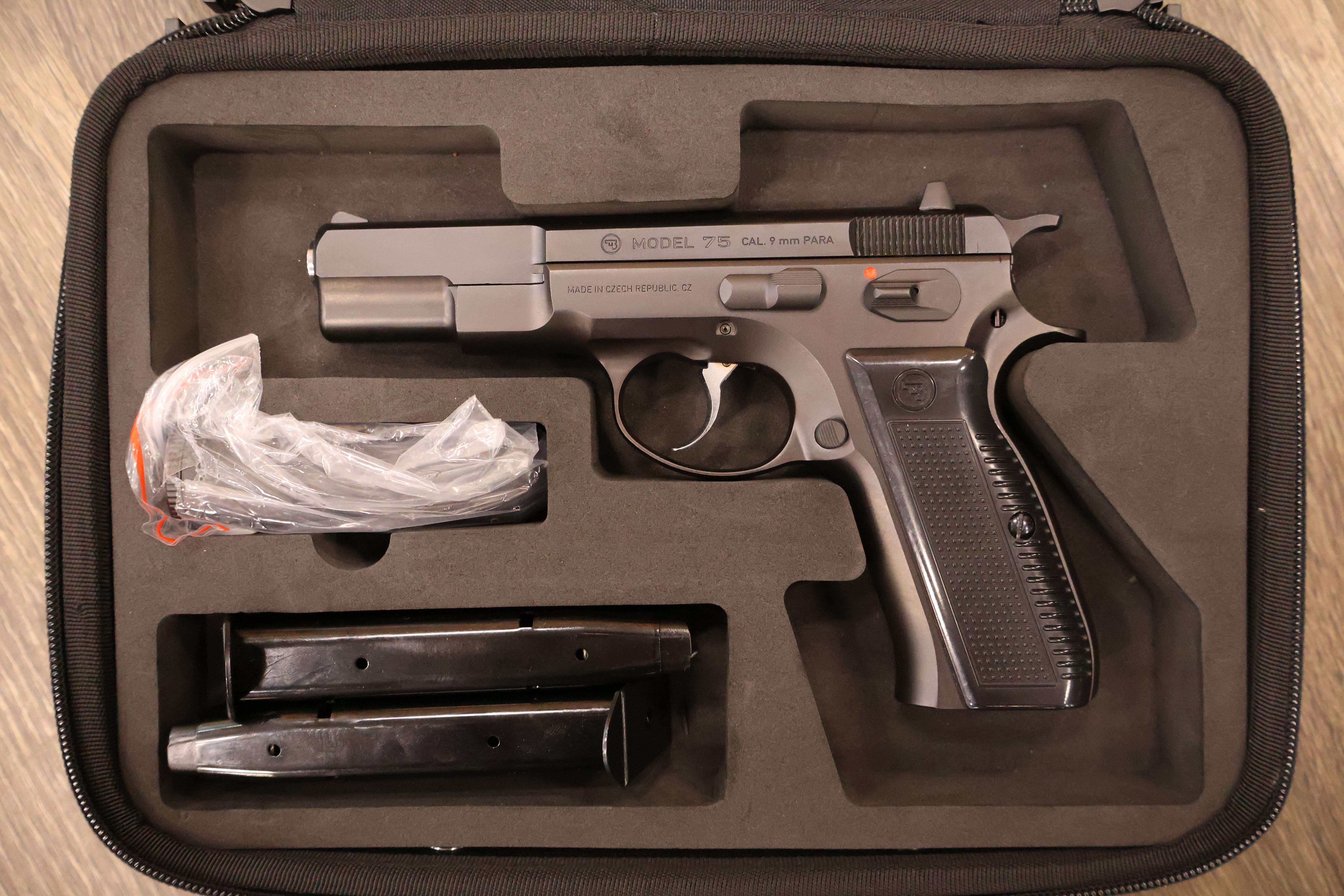 CZ USA MODEL 75 LEGEND STEEL FRAME BLUED FINISH MANUAL SAFETY 4.5" BBL 9MM-img-0