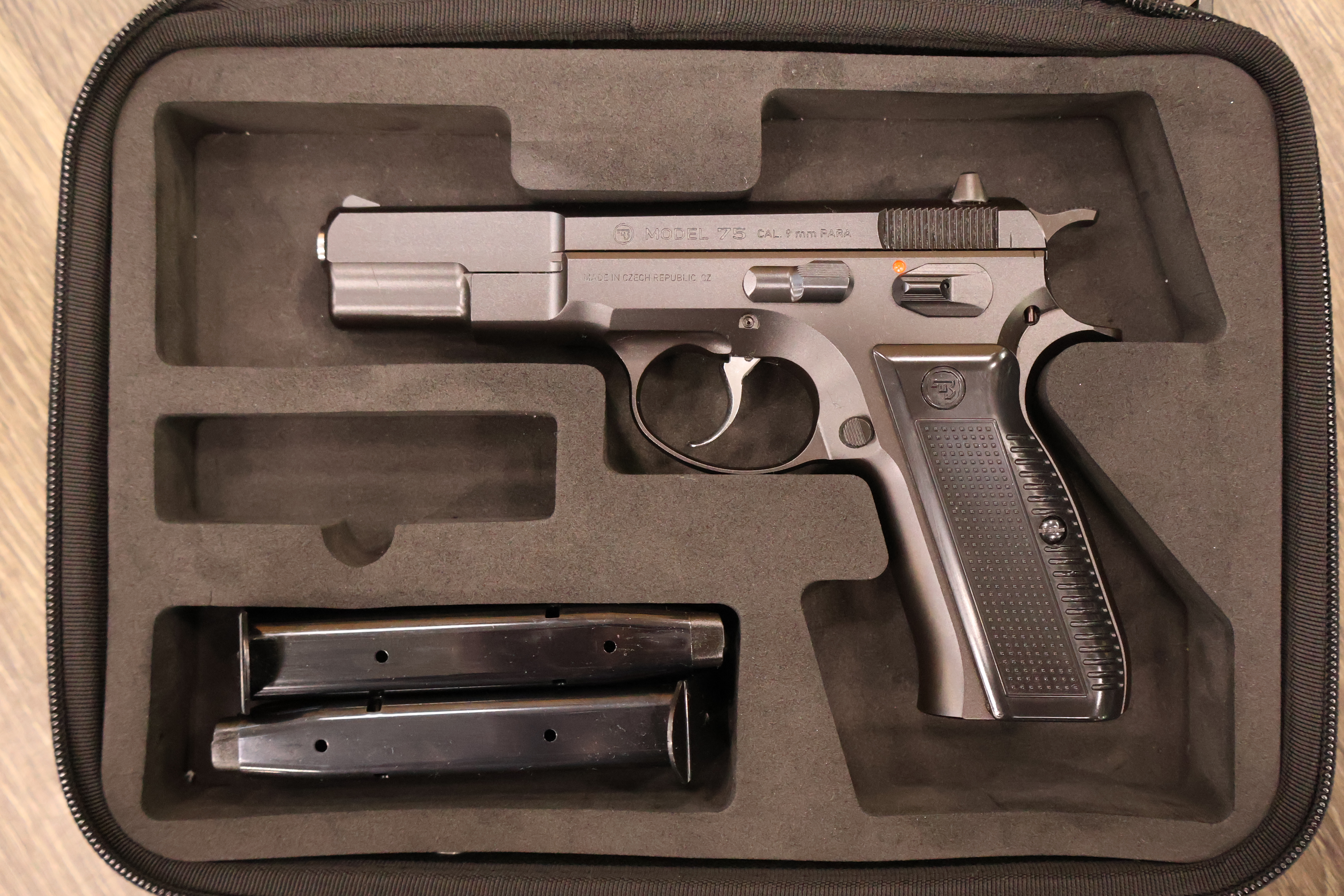 CZ USA MODEL 75 LEGEND STEEL FRAME BLUED FINISH MANUAL SAFETY 4.5" BBL 9MM-img-0