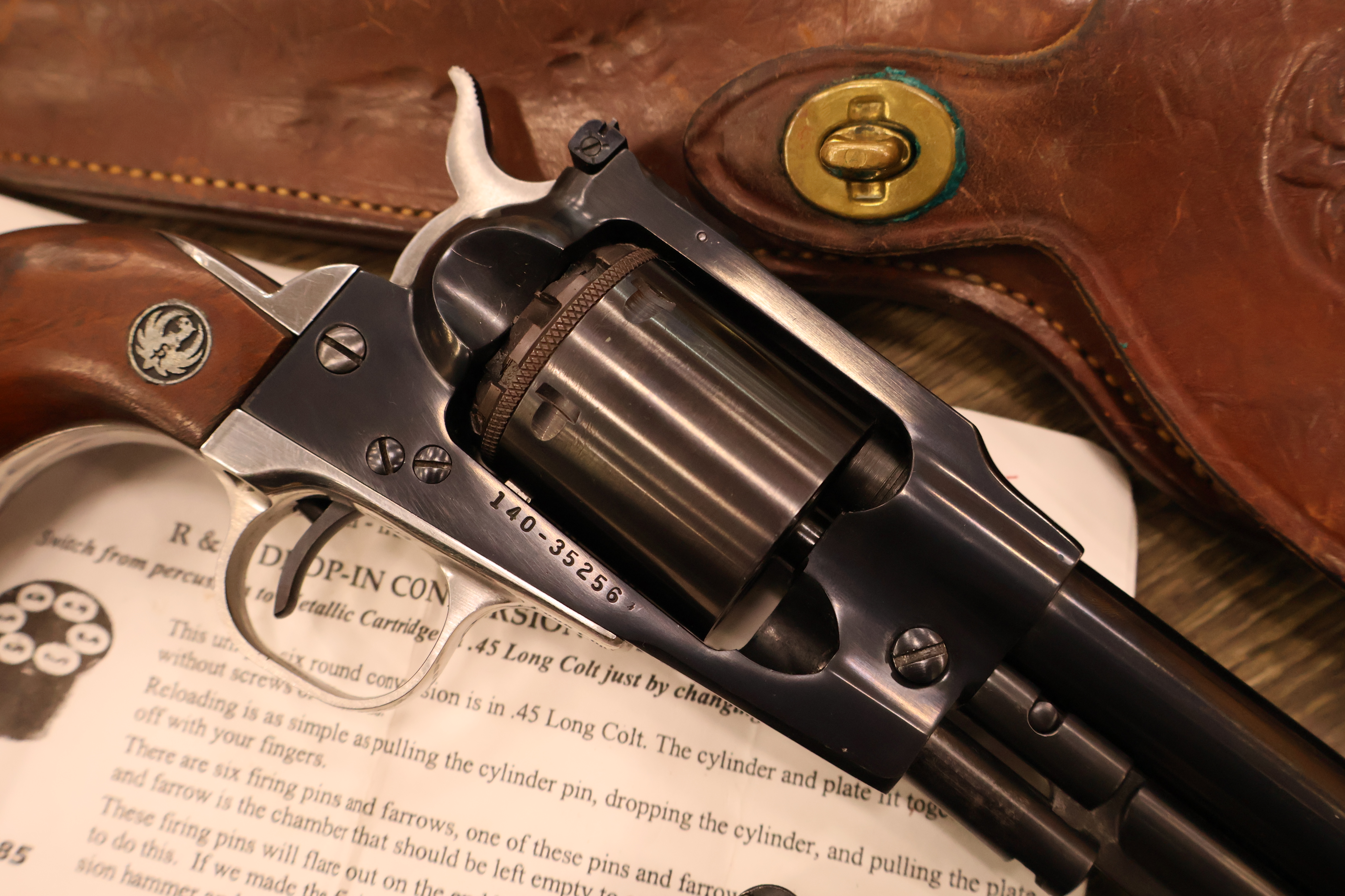 RUGER OLD ARMY BLUED FINISH SILVER ADJ. SIGHTS 7.5" BBL .44 BLACK POWDER-img-7