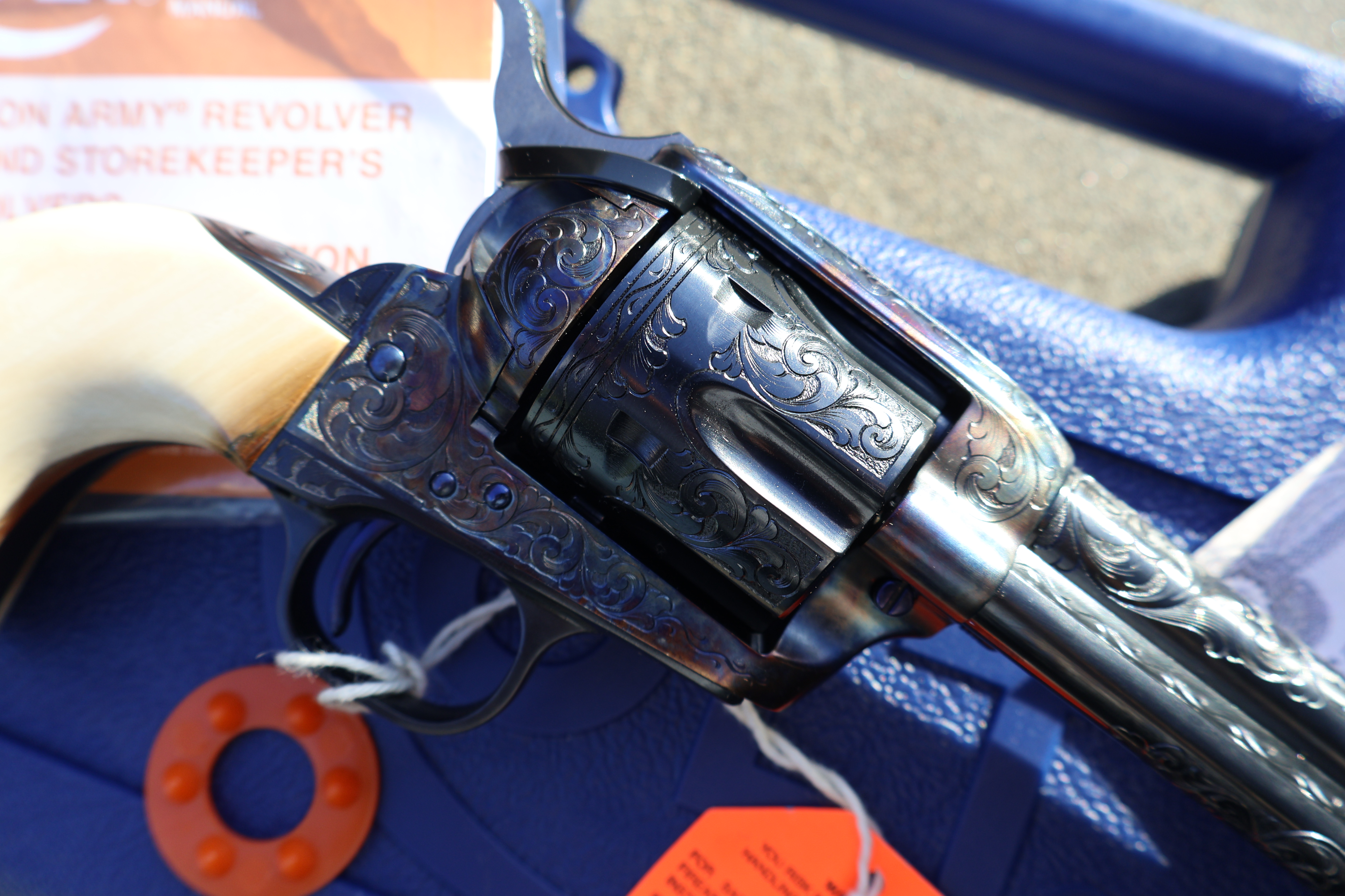 COLT 1873 SAA SINGLE ACTION ARMY ENGRAVED CASE COLORED 4.75" BBL .45 LC-img-7