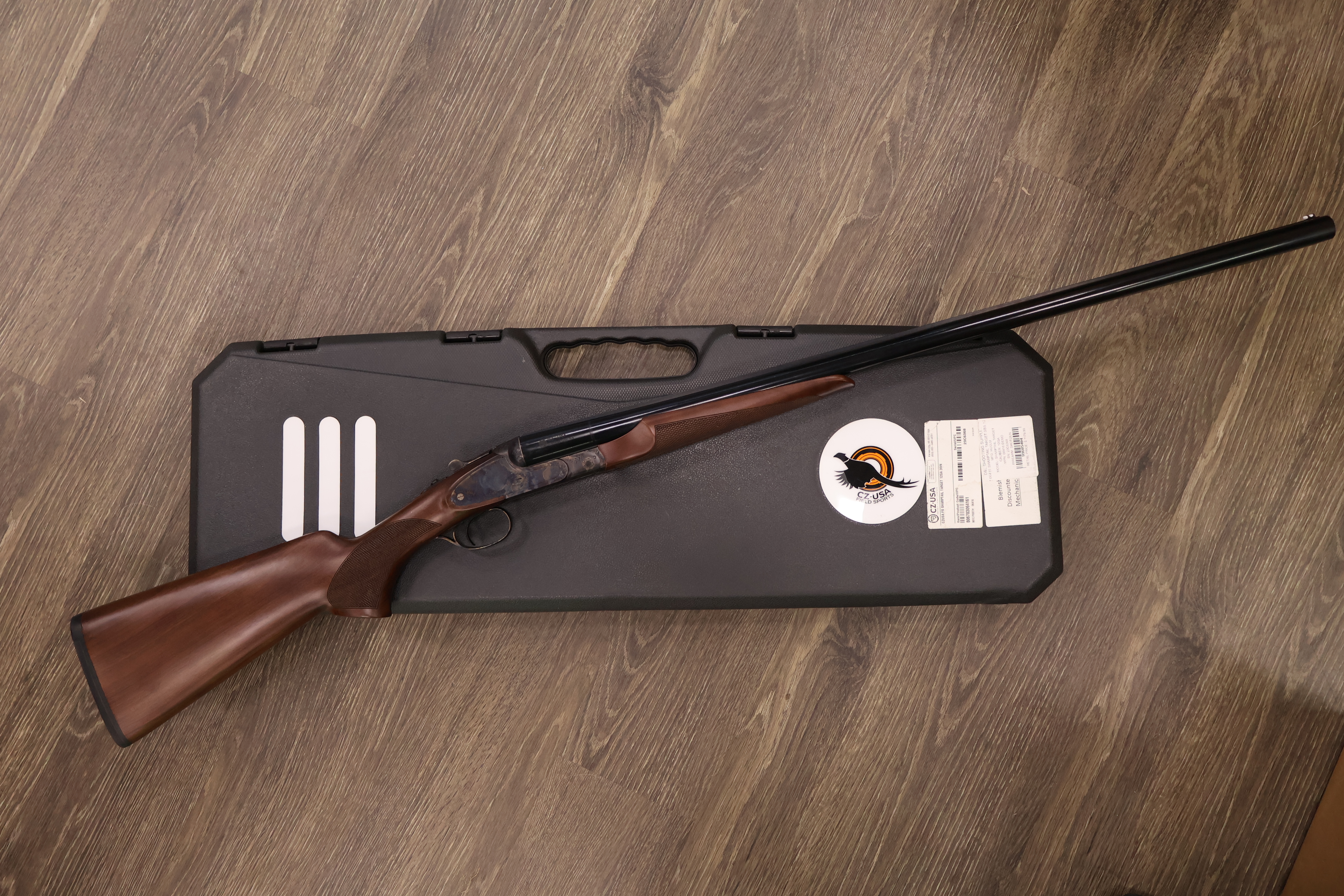 CZ USA (HUGLU) SHARP-TAIL TARGET CASE COLORED RECEIVER WALNUT 30" BBL 12GA-img-0