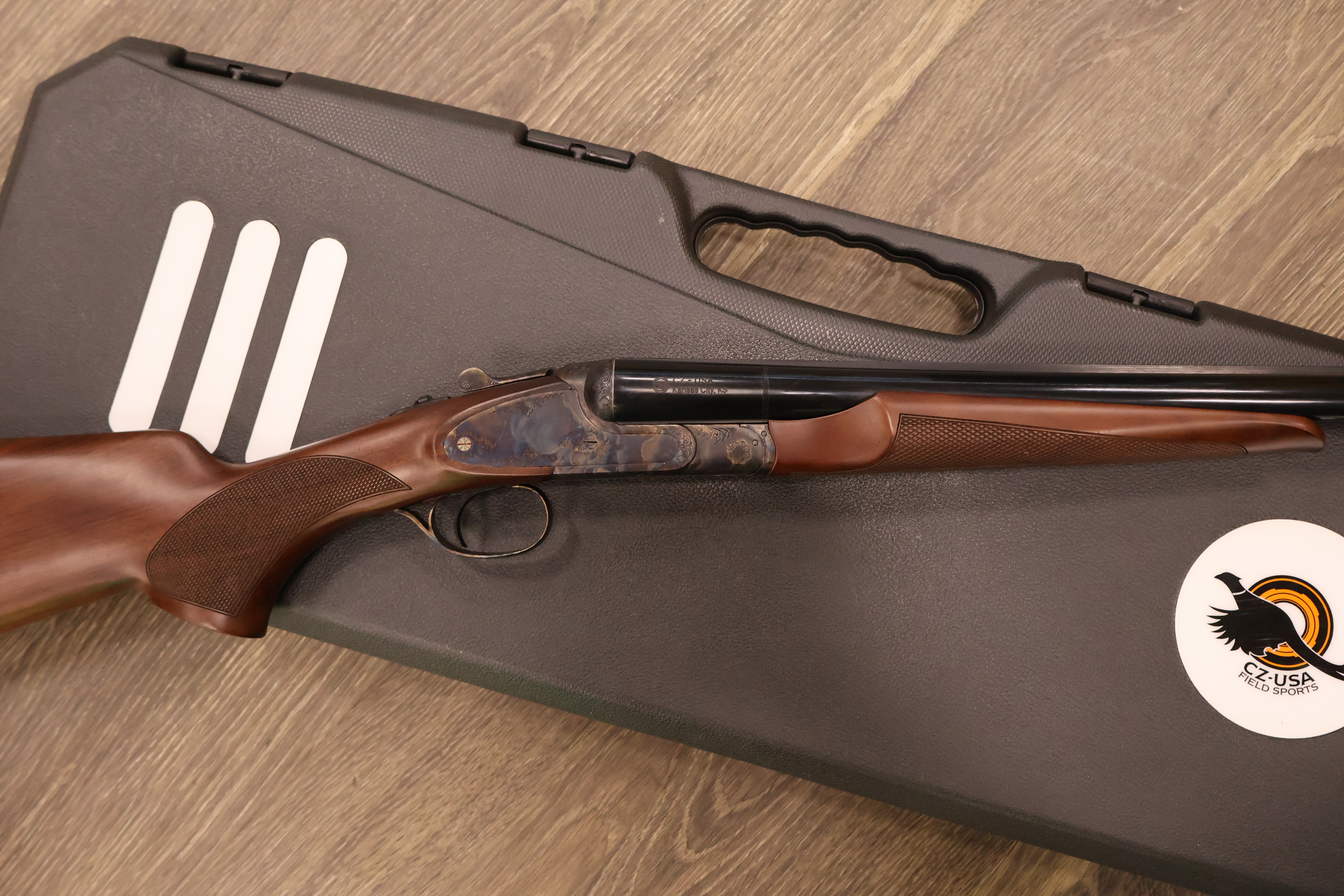 CZ USA (HUGLU) SHARP-TAIL TARGET CASE COLORED RECEIVER WALNUT 30" BBL 12GA-img-2