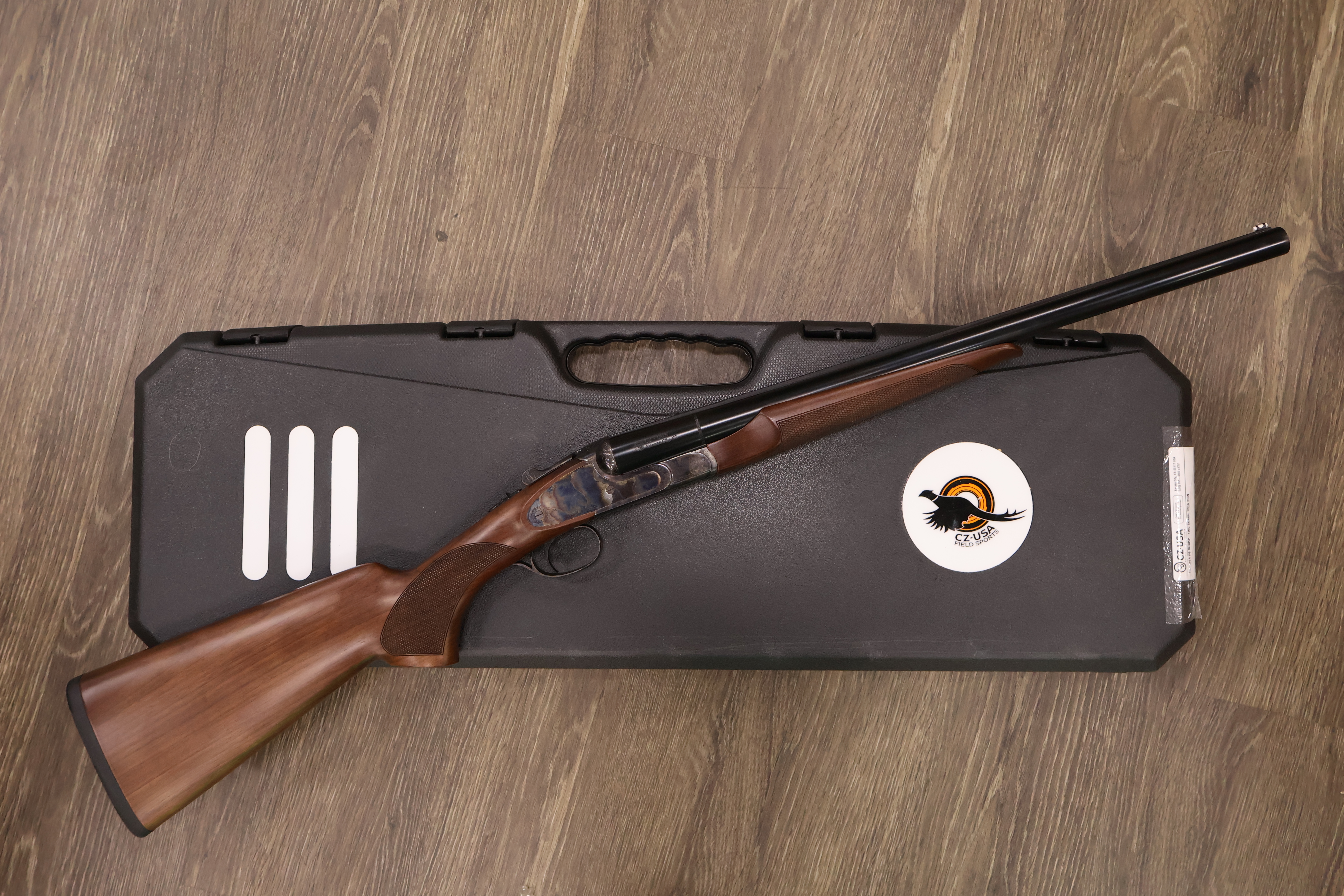 CZ USA (HUGLU) SHARP-TAIL COACH CASE COLORED WALNUT STOCK 20" BBL 12GA-img-1
