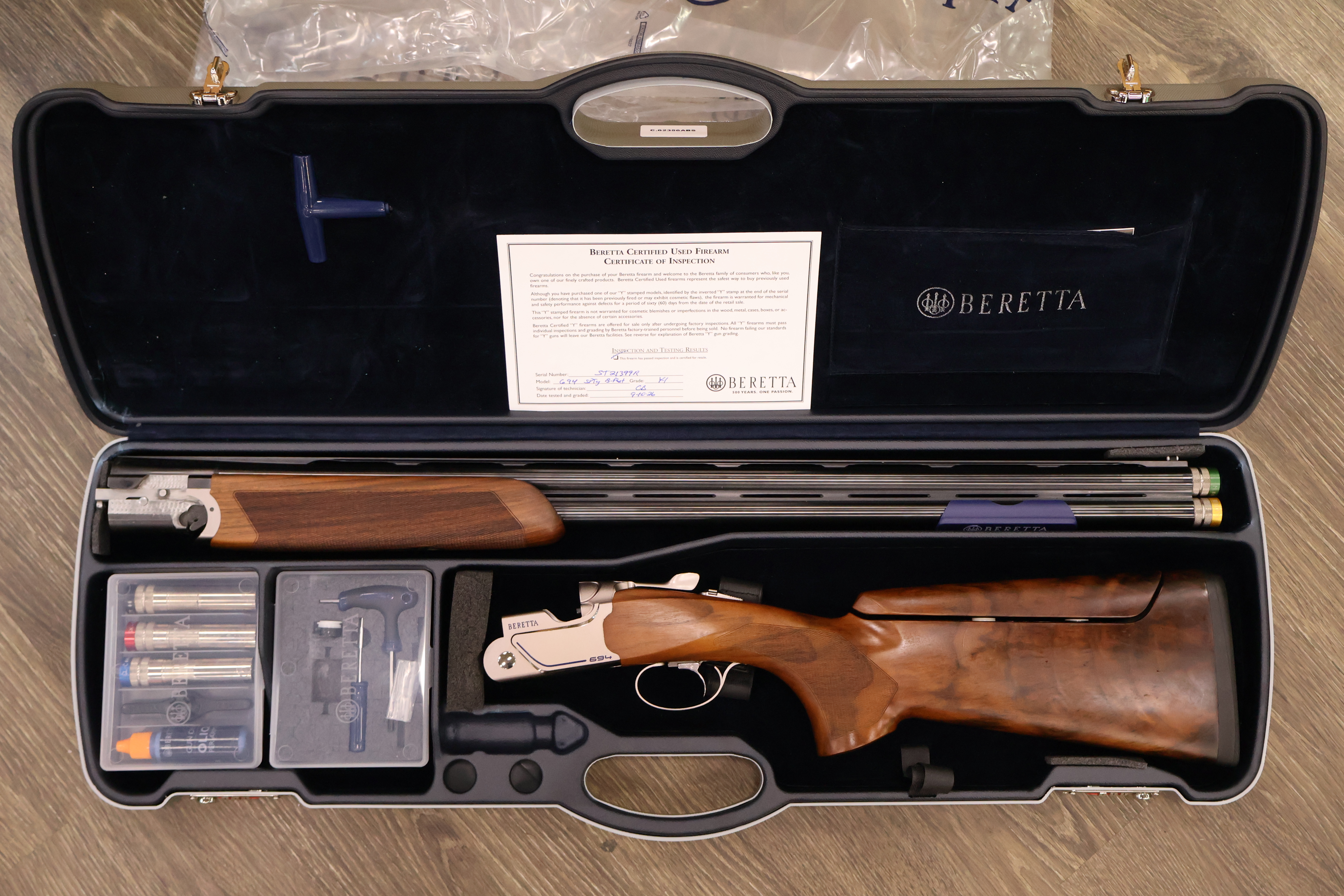 BERETTA 694 SPORTING B-FAST COMB SILVER RECEIVER DELUXE WALNUT 30" BBL 12GA-img-0