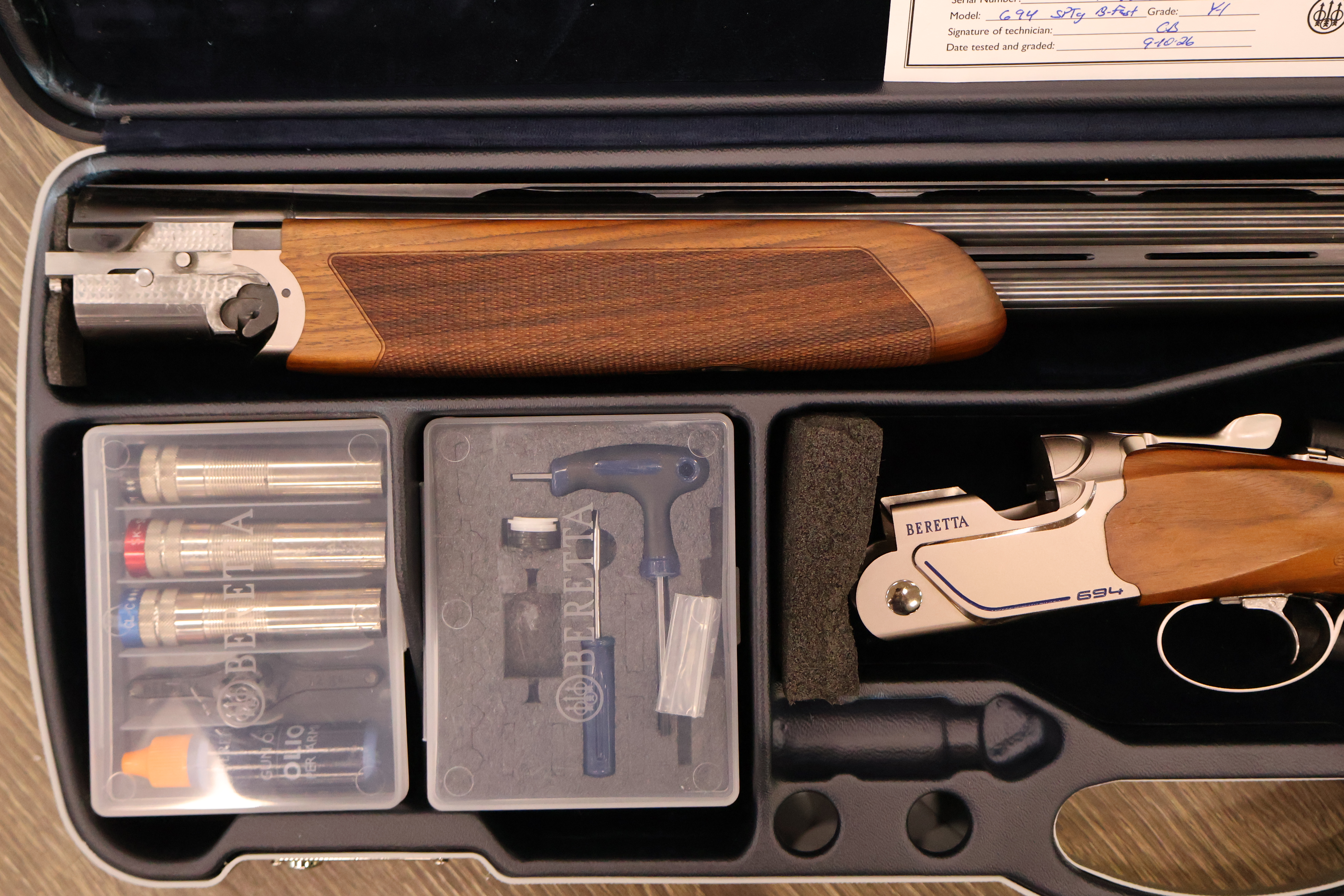 BERETTA 694 SPORTING B-FAST COMB SILVER RECEIVER DELUXE WALNUT 30" BBL 12GA-img-2