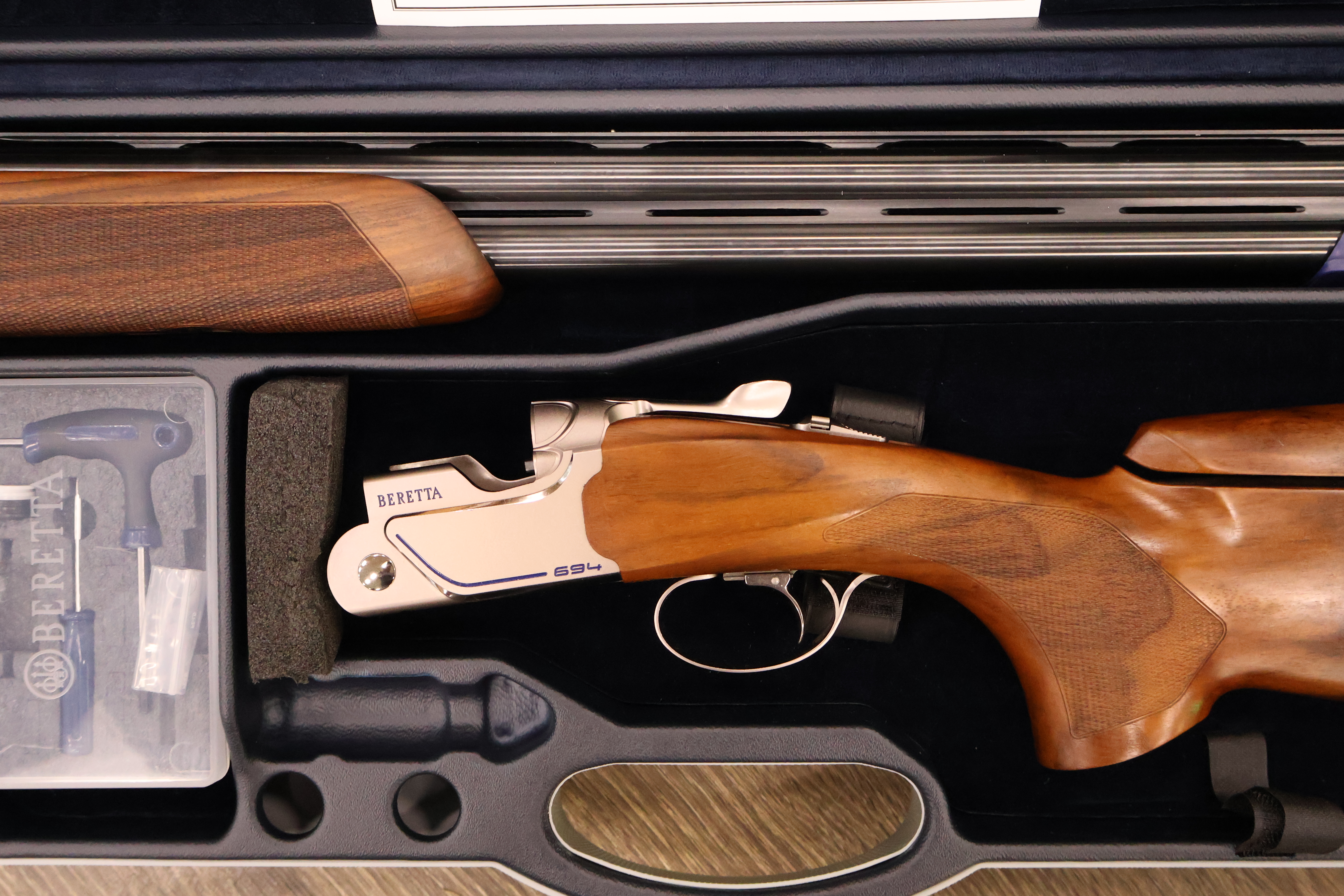 BERETTA 694 SPORTING B-FAST COMB SILVER RECEIVER DELUXE WALNUT 30" BBL 12GA-img-3