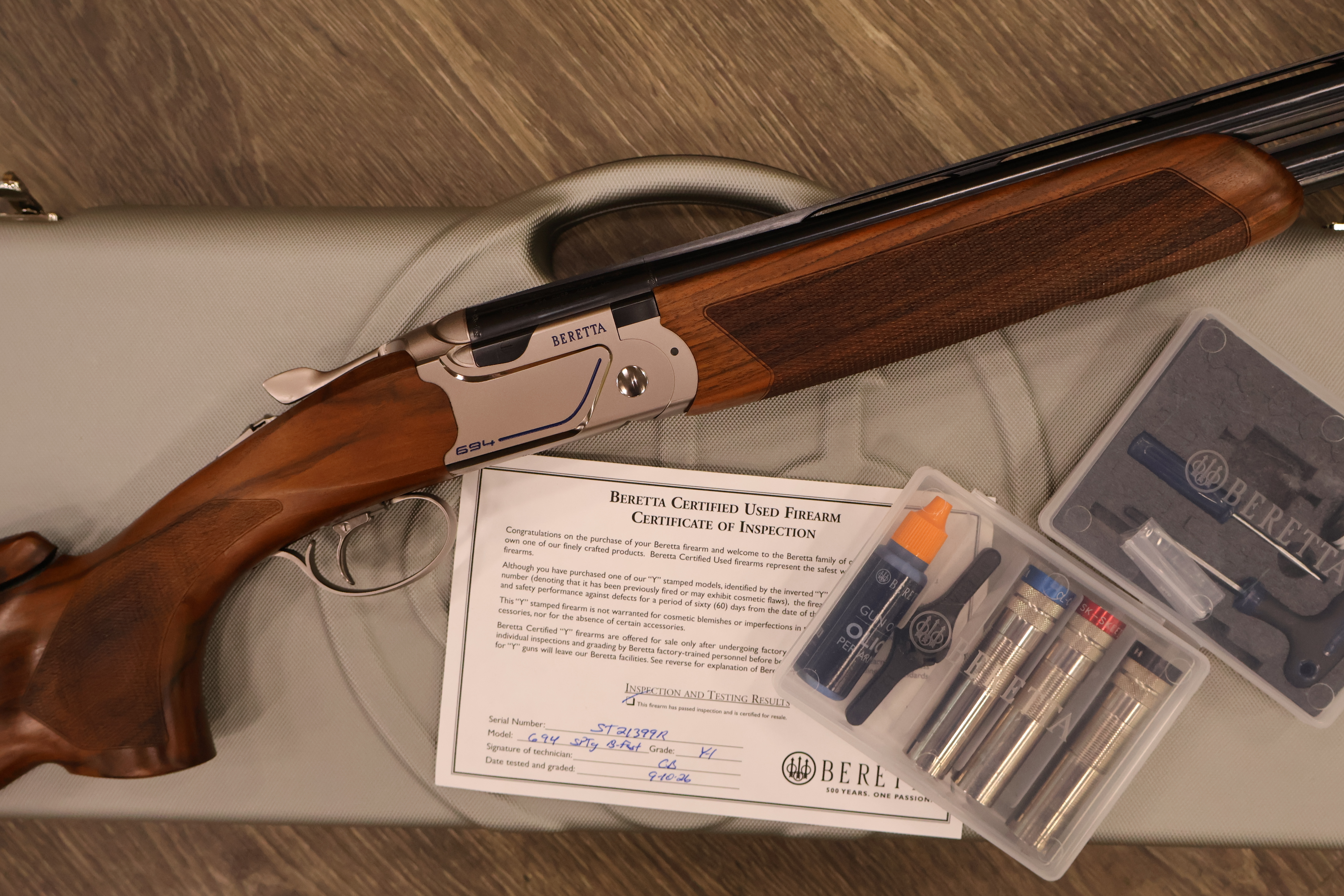 BERETTA 694 SPORTING B-FAST COMB SILVER RECEIVER DELUXE WALNUT 30" BBL 12GA-img-8