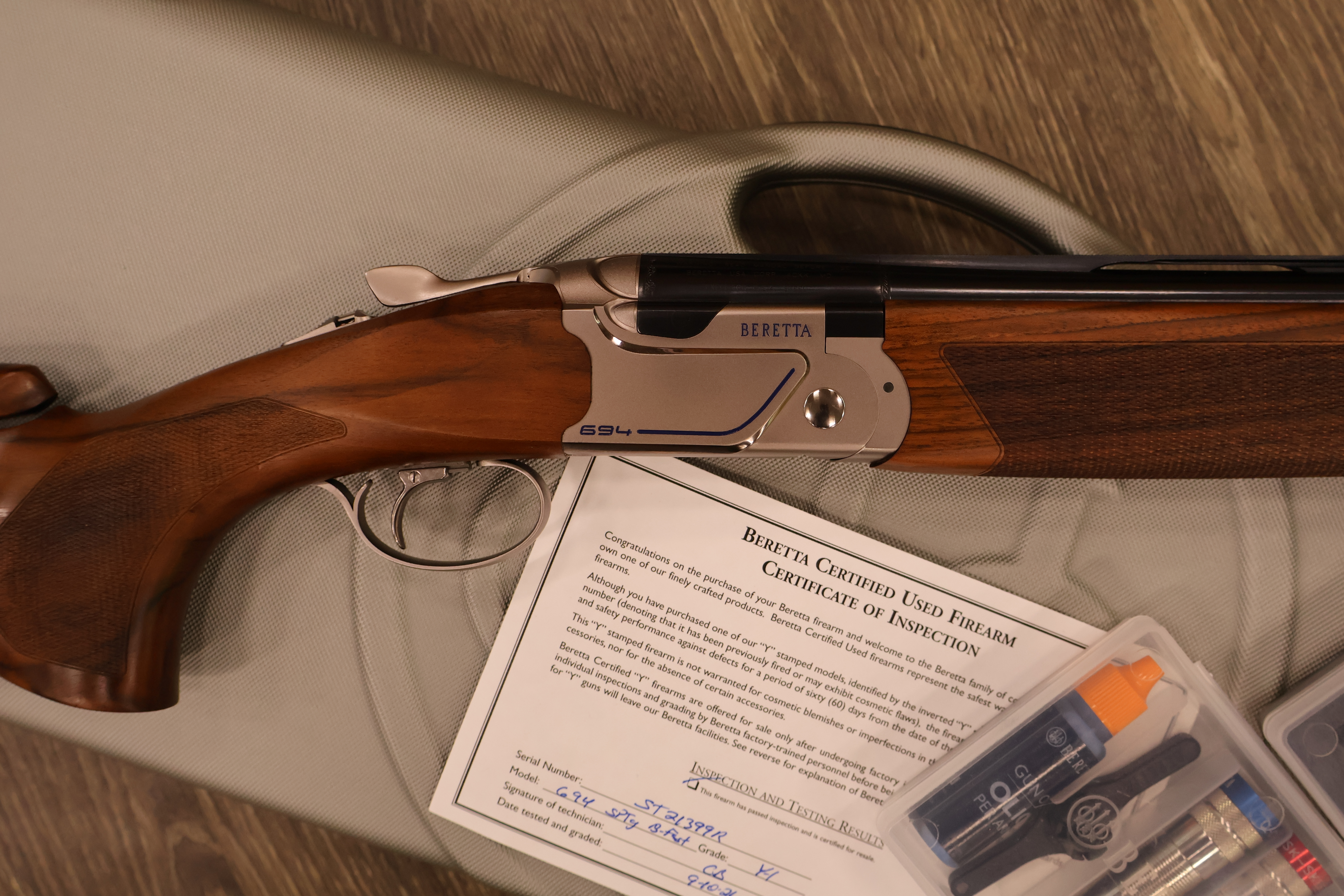 BERETTA 694 SPORTING B-FAST COMB SILVER RECEIVER DELUXE WALNUT 30" BBL 12GA-img-9