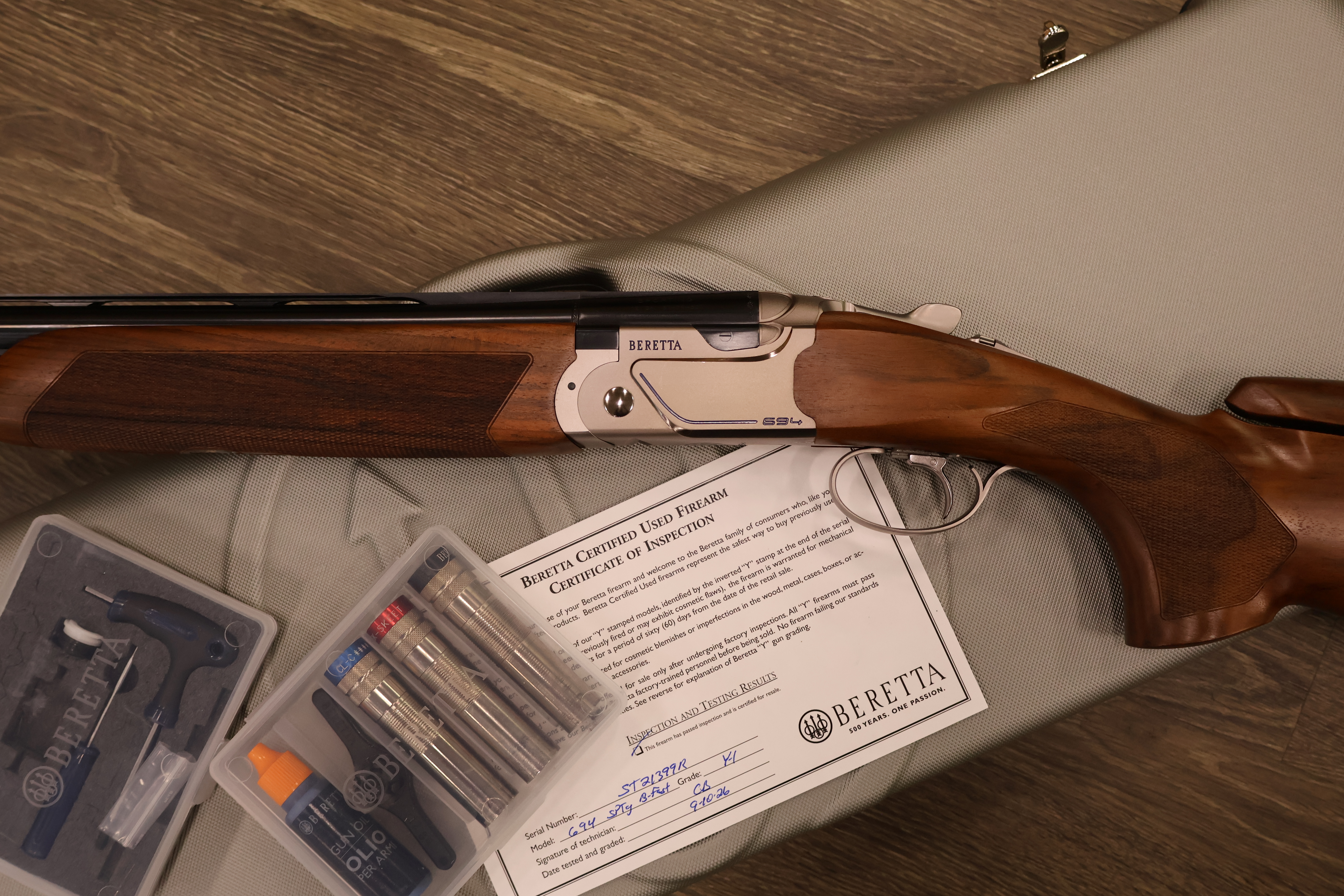 BERETTA 694 SPORTING B-FAST COMB SILVER RECEIVER DELUXE WALNUT 30" BBL 12GA-img-12