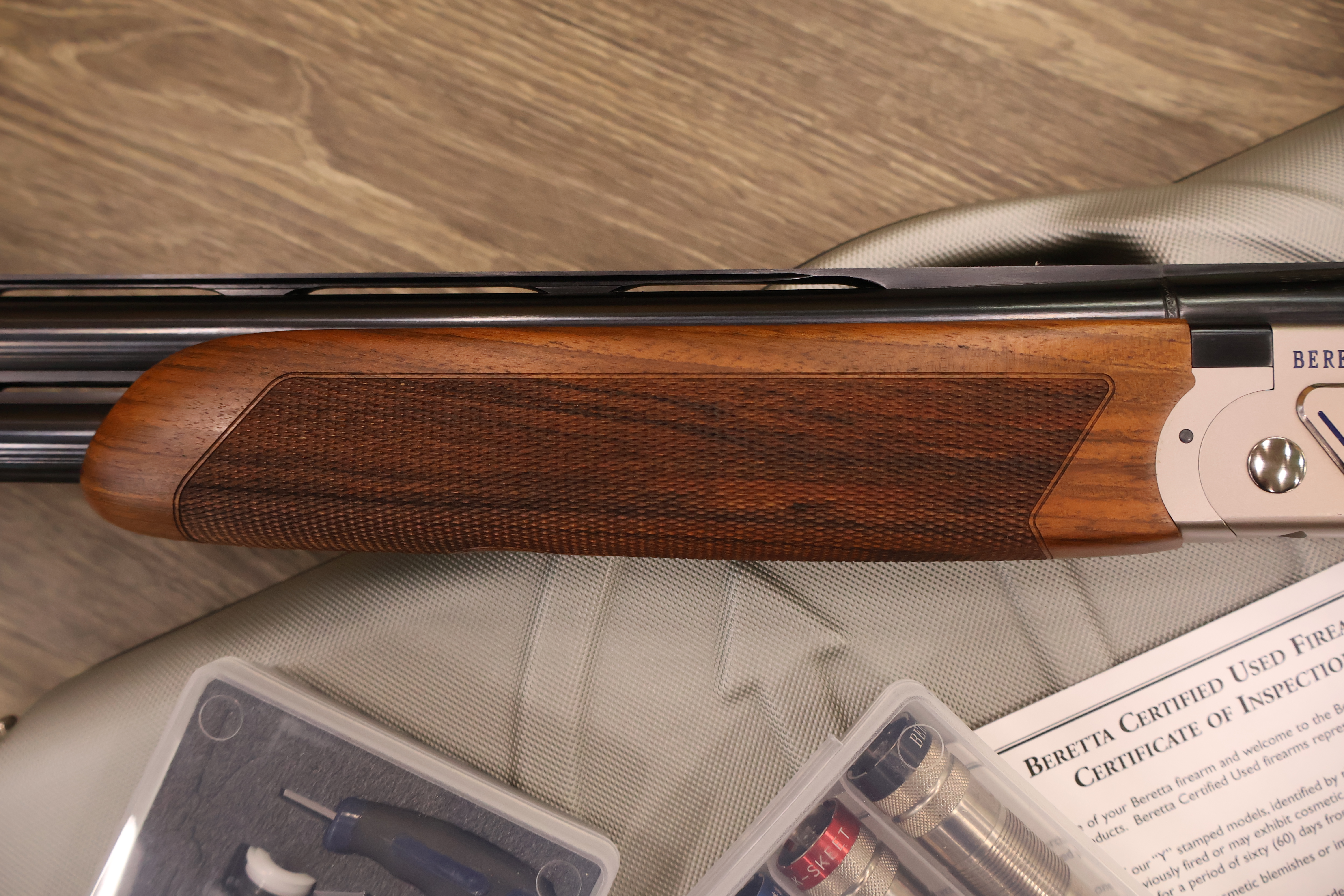 BERETTA 694 SPORTING B-FAST COMB SILVER RECEIVER DELUXE WALNUT 30" BBL 12GA-img-15
