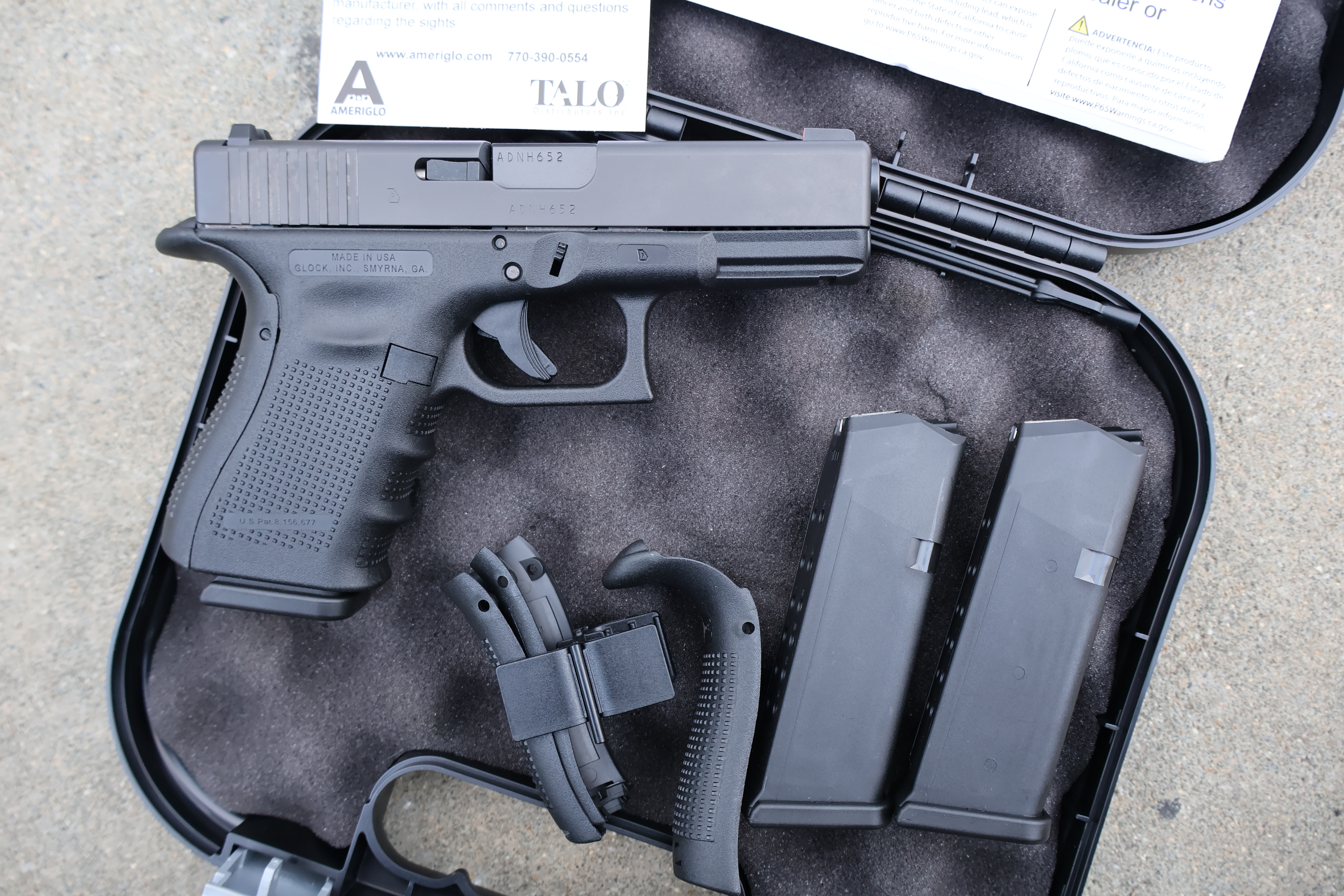 GLOCK (USA) G19 GEN4 BLACK TENIFER PUNISHER AMERIGLO FRONT 4.02" BBL 9MM-img-6