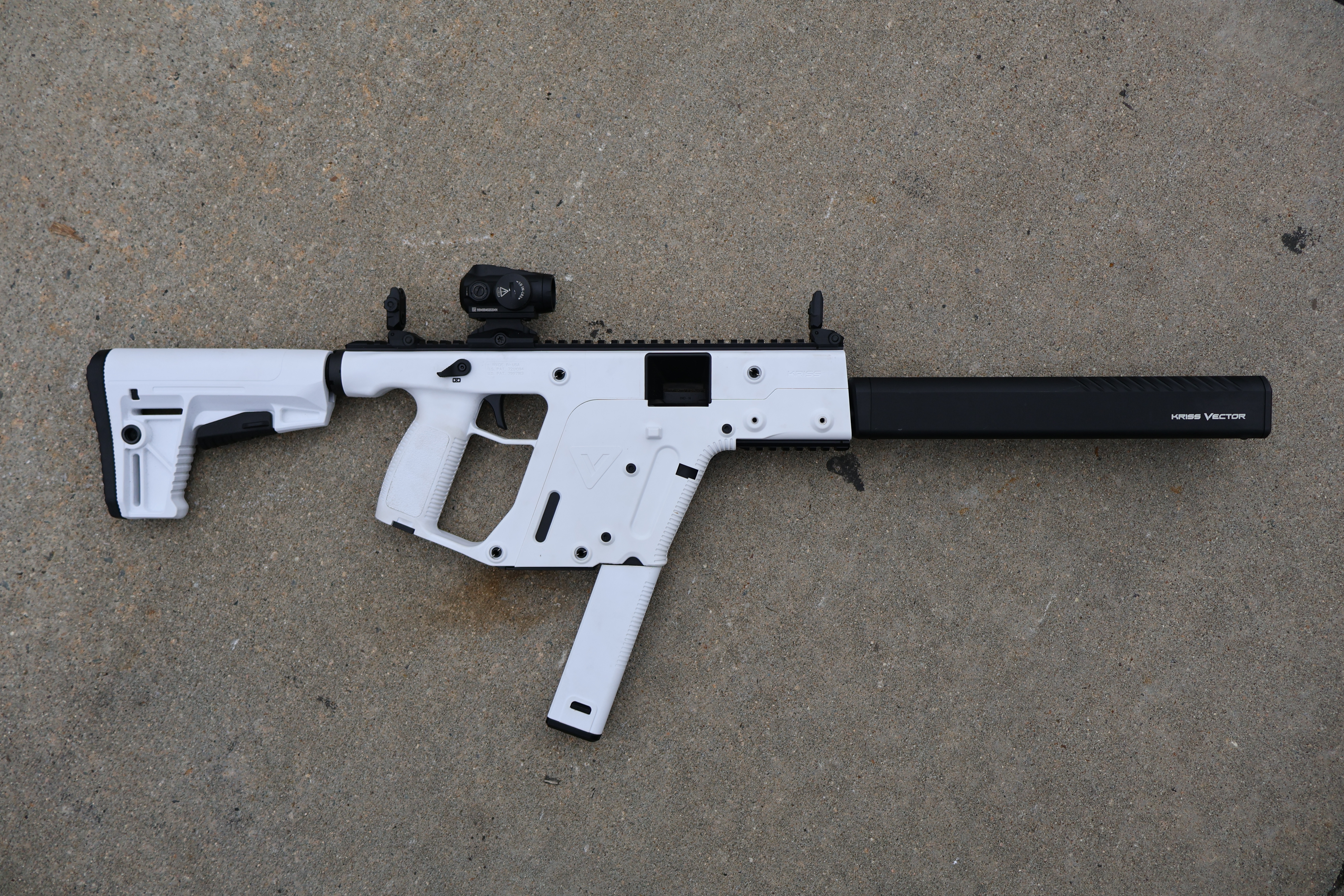 KRISS USA VECTOR CRB GEN2 ALPINE WHITE FAUX SUPPRESSOR 16" BBL .45 ACP-img-0