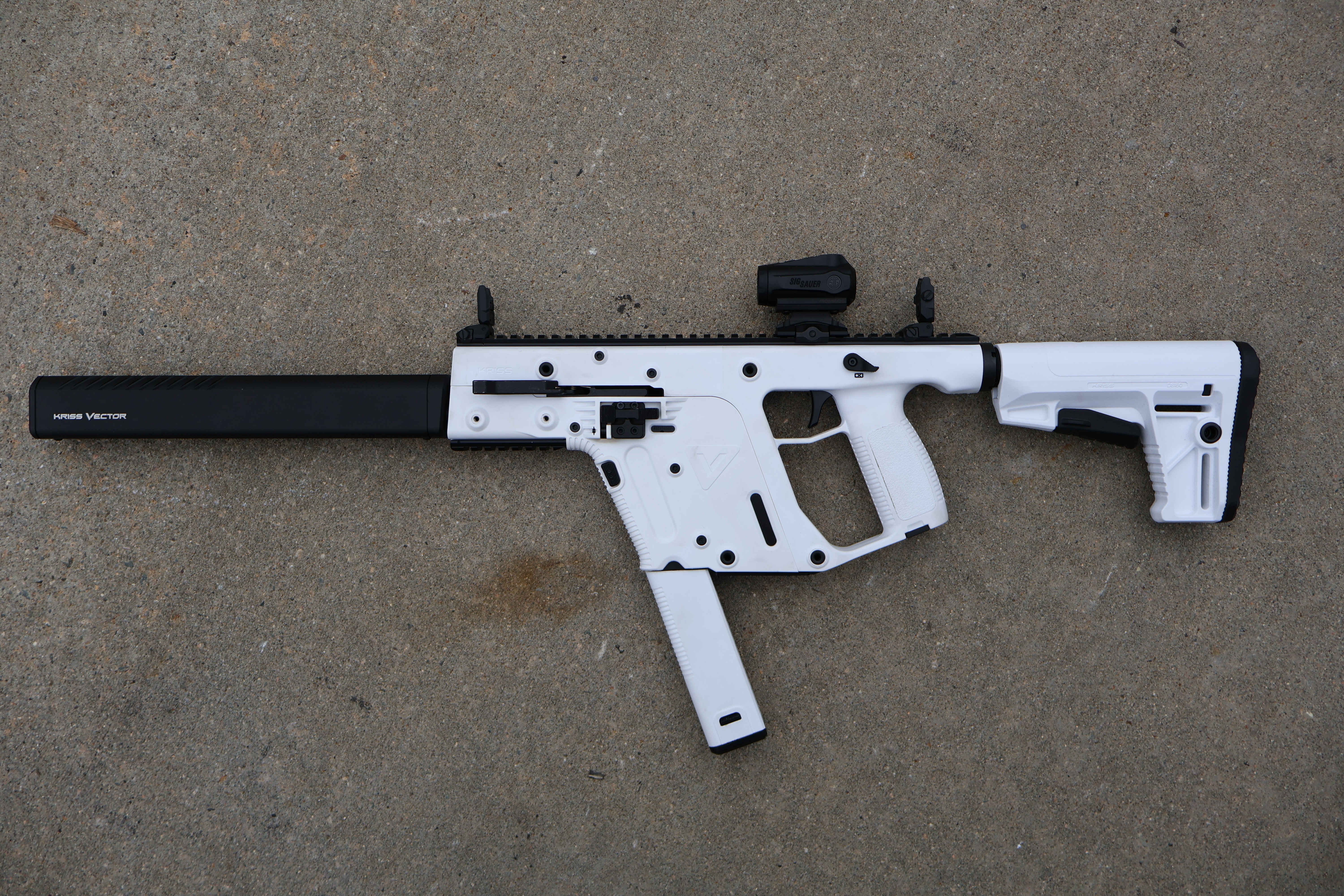 KRISS USA VECTOR CRB GEN2 ALPINE WHITE FAUX SUPPRESSOR 16" BBL .45 ACP-img-6