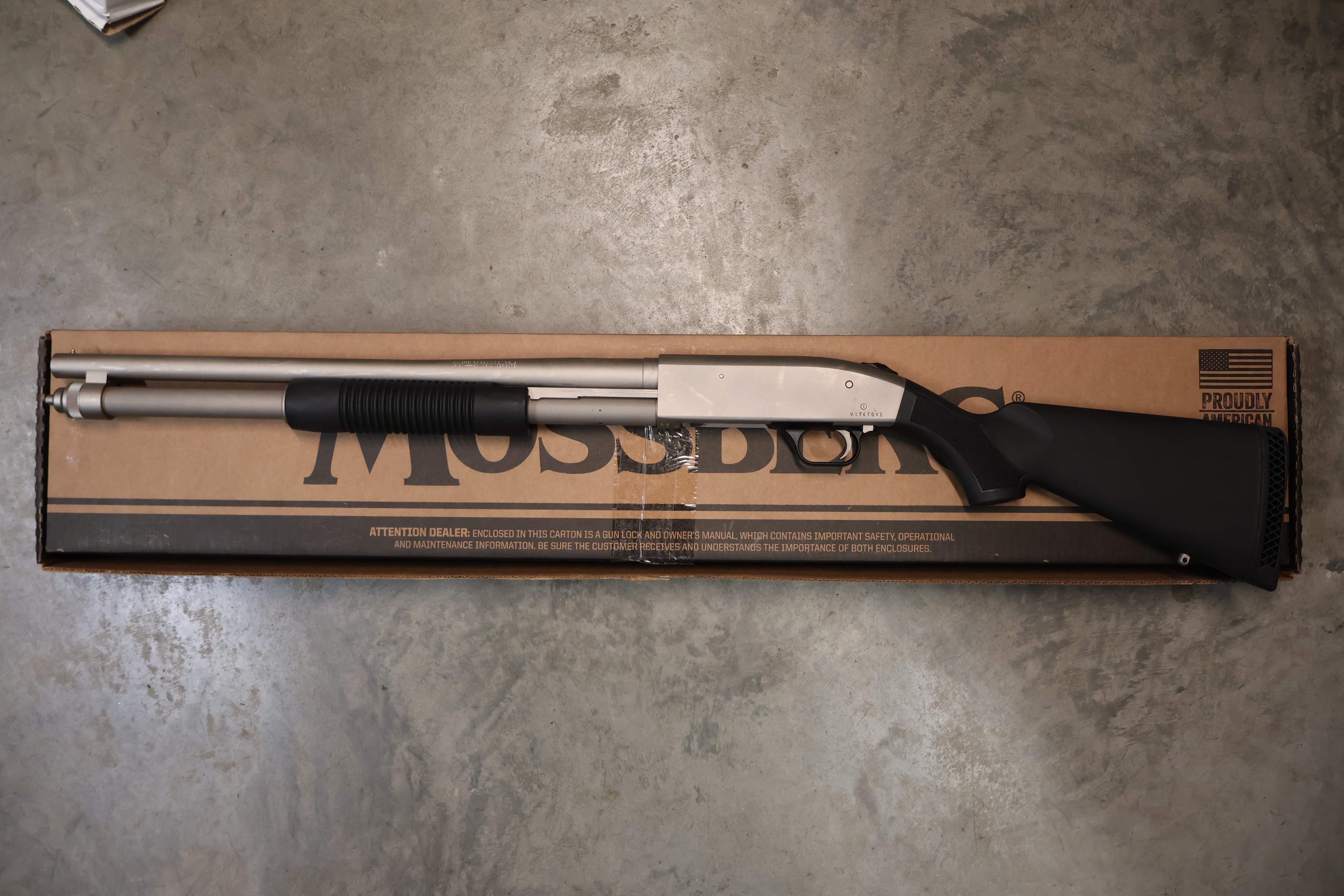 MOSSBERG 590 MARINER MARINE-COTE SILVER FINISH 8+1 SHOT 20" BBL 12GA-img-3